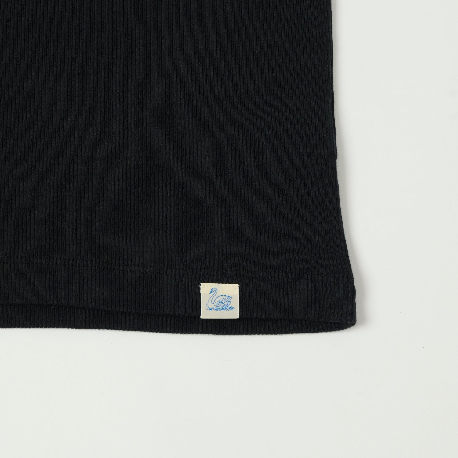 Merz b. Schwanen RIBTANK01 Organic Cotton Ribbed Tank Top for Men - Charcoal Grey - Breathable Summer Undershirt for Casual Wear & Layering