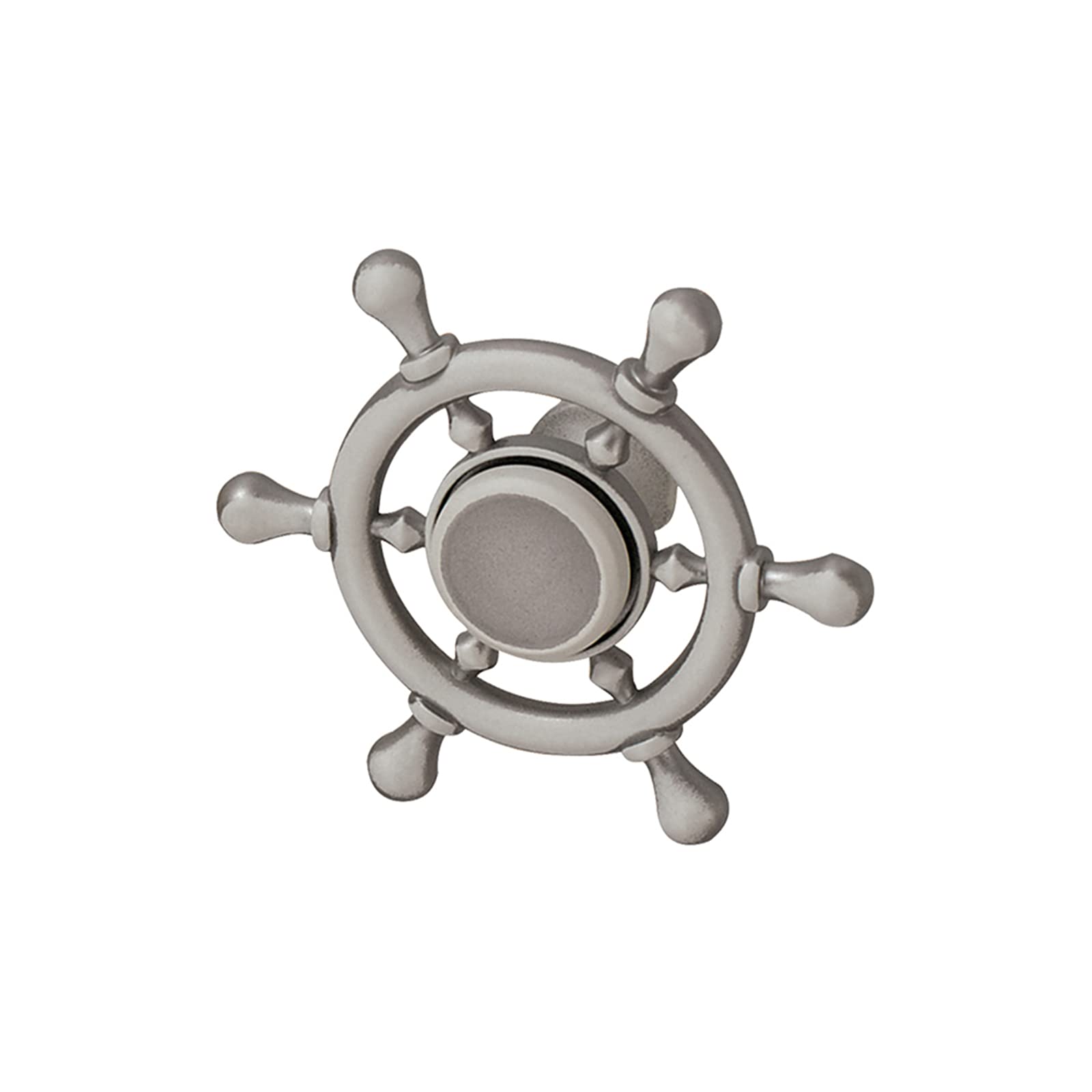 OLAYA 8-Pack Retro Nautical Ship Rudder Wheel Cabinet Knobs - White Rustic Vintage Drawer Pulls for Dresser, Cupboard & Furniture Door Hardware - Perfect for Beach House, Coastal Decor & Nautical Themed Rooms