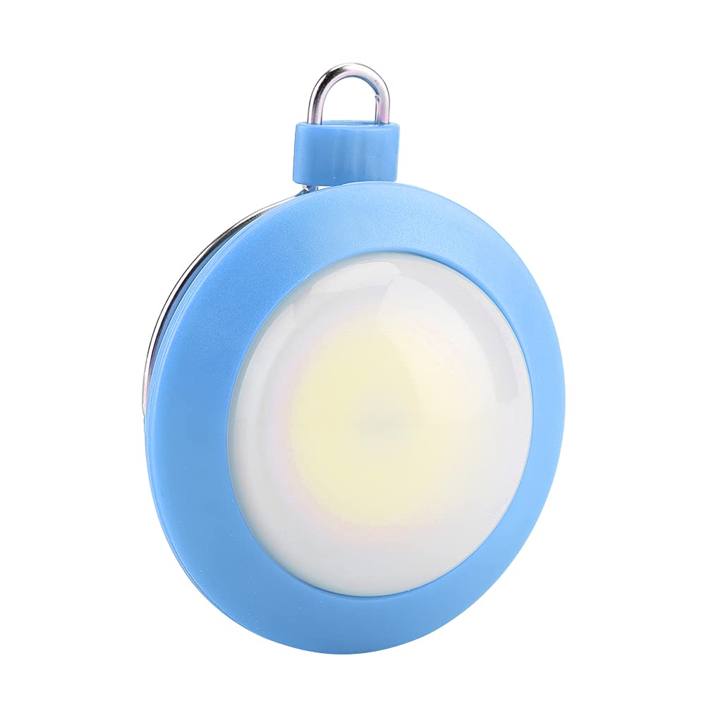 POCREATION Mini COB LED Camping Light - Portable Outdoor Tent Light with Hook, Round COB LED Lamp for Camping, Hiking, Backpacking & Home Decor (Blue) - Perfect for Tents, Patios, Bedrooms & Emergency Lighting