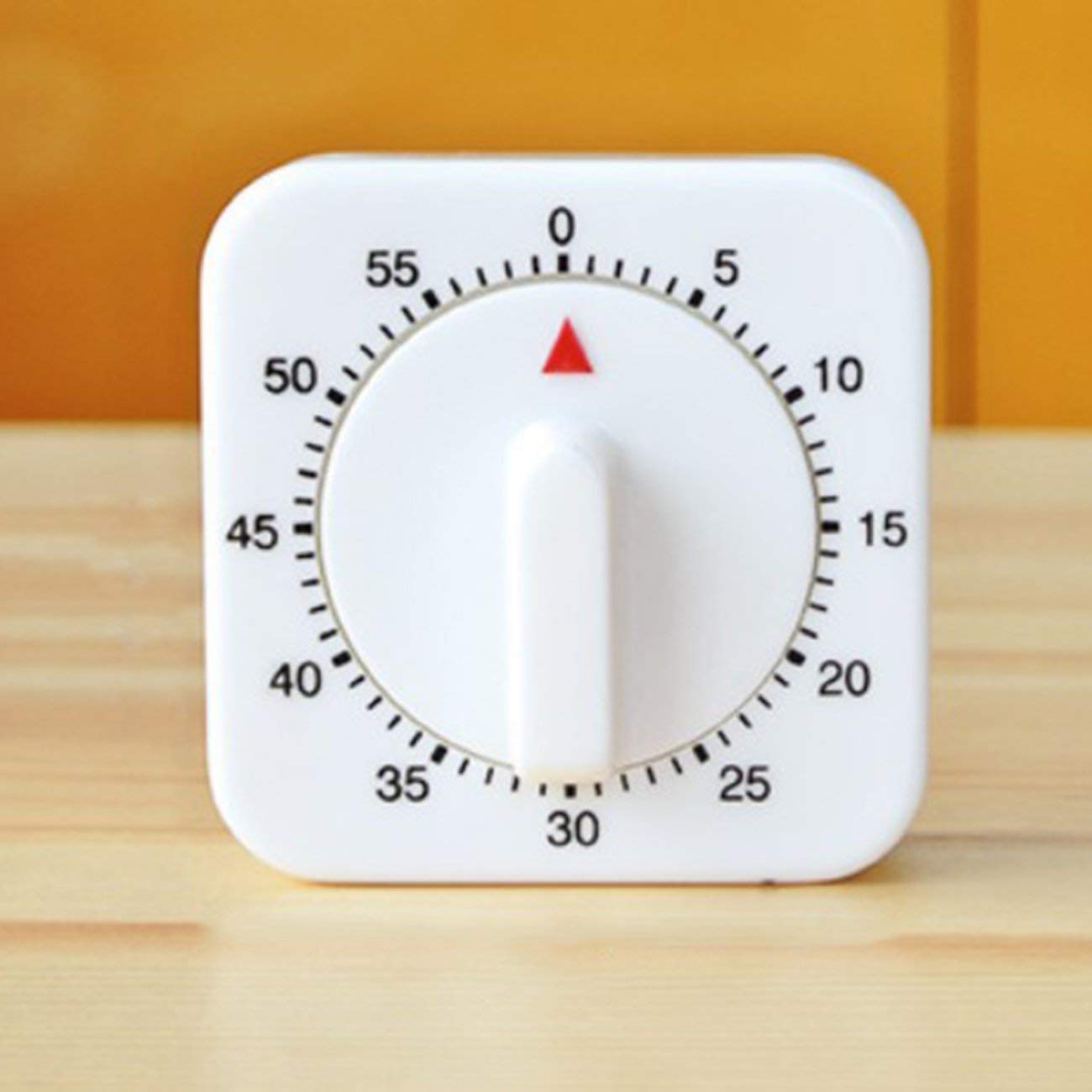 60-Minute Mechanical Kitchen Timer - Square Pendulum Alarm for Cooking & Baking