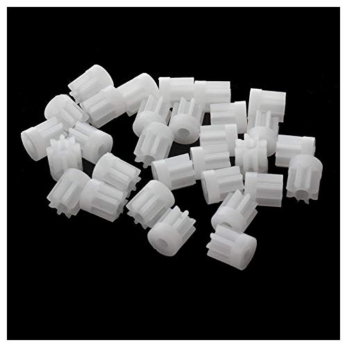30Pcs 0.5 Modulus 8 Teeth Plastic Gear Cogs for 2mm Toy Car Motor Shaft - Perfect for RC Cars, DIY Robotics, and Model Engineering Projects