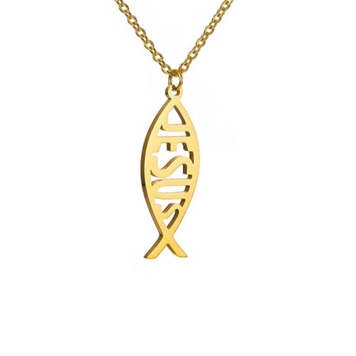 Jesus Fish gold