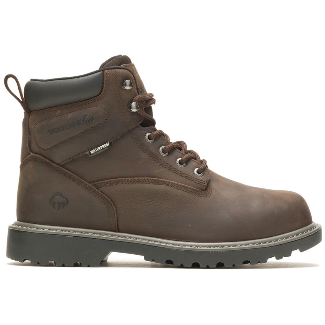 Waterproof Steel Toe Work Boots for Men - Dark Brown Safety Shoes for Construction, Warehouse & Outdoor Work