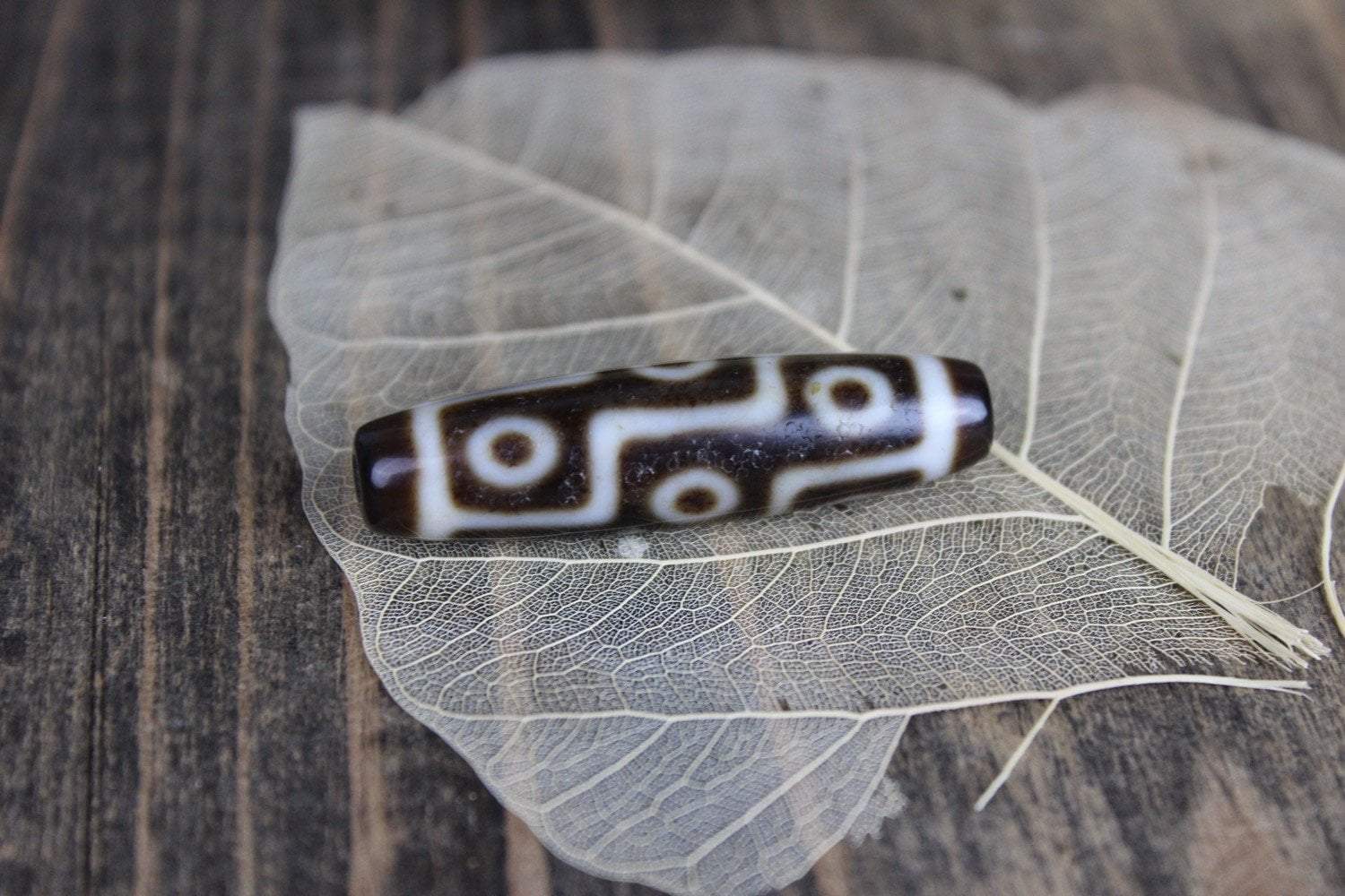 Authentic 9-Eye Dzi Bead - Tibetan Agate Stone for Protection & Good Luck | Spiritual Jewelry, Meditation, Feng Shui