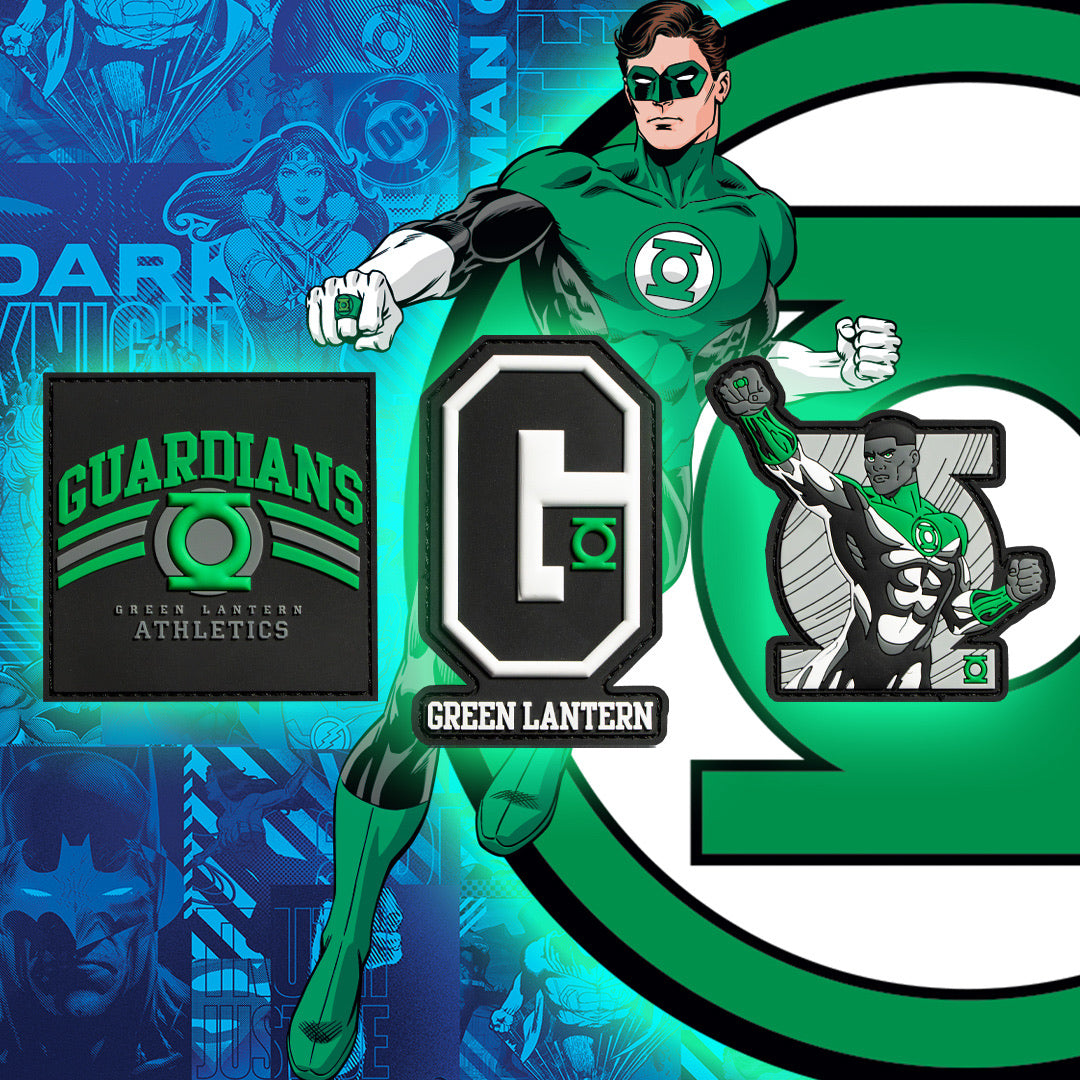 Green Lantern G Patch Bundle - Embroidered Superhero Patches for Cosplay, Jackets & Backpacks - Perfect for Comic Con & Halloween Costumes