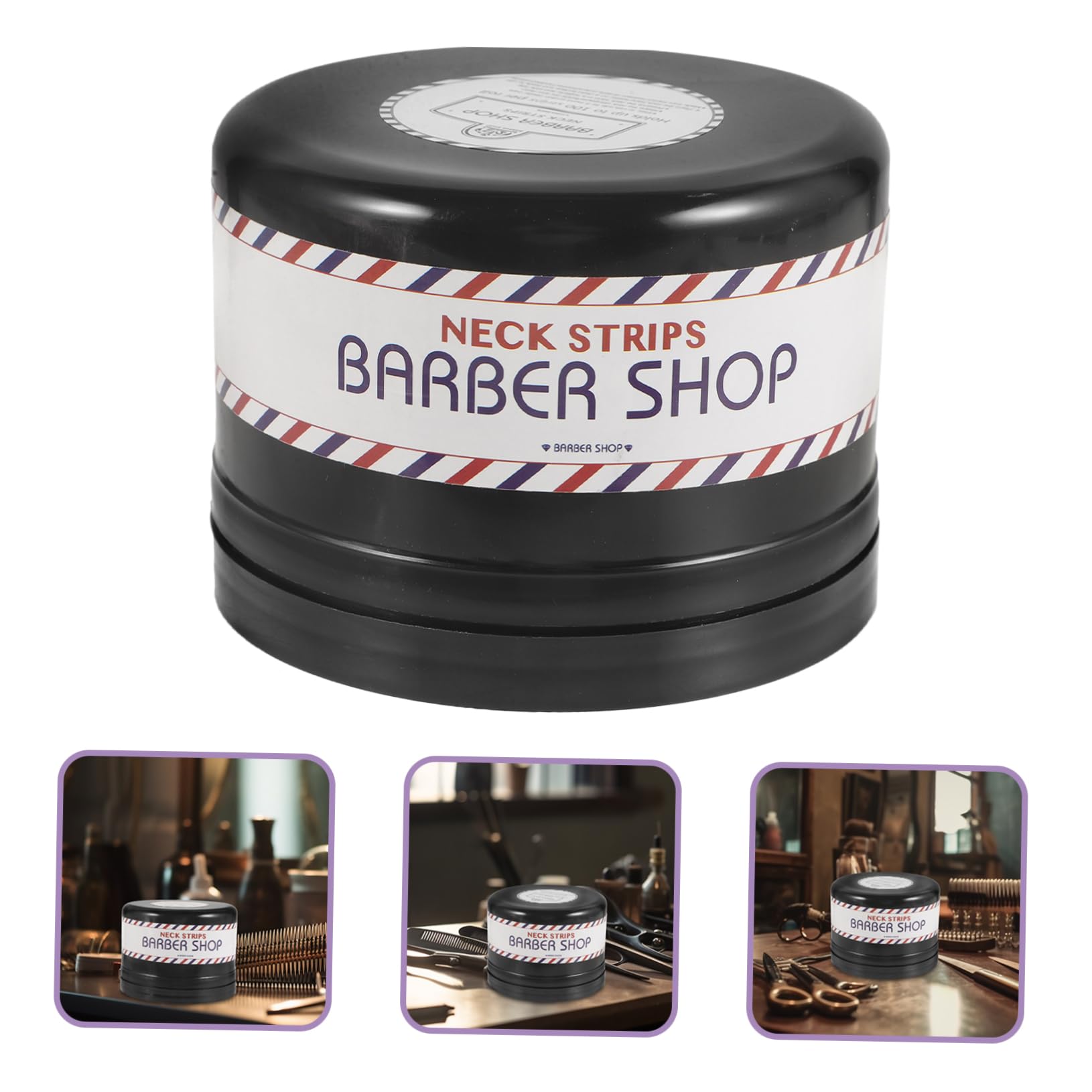 FOMIYES Barber Neck Strip Dispenser - Plastic Haircut Paper Roll Holder with Bracket Case (1 Count) - Salon & Barber Shop Essential for Hygiene & Convenience