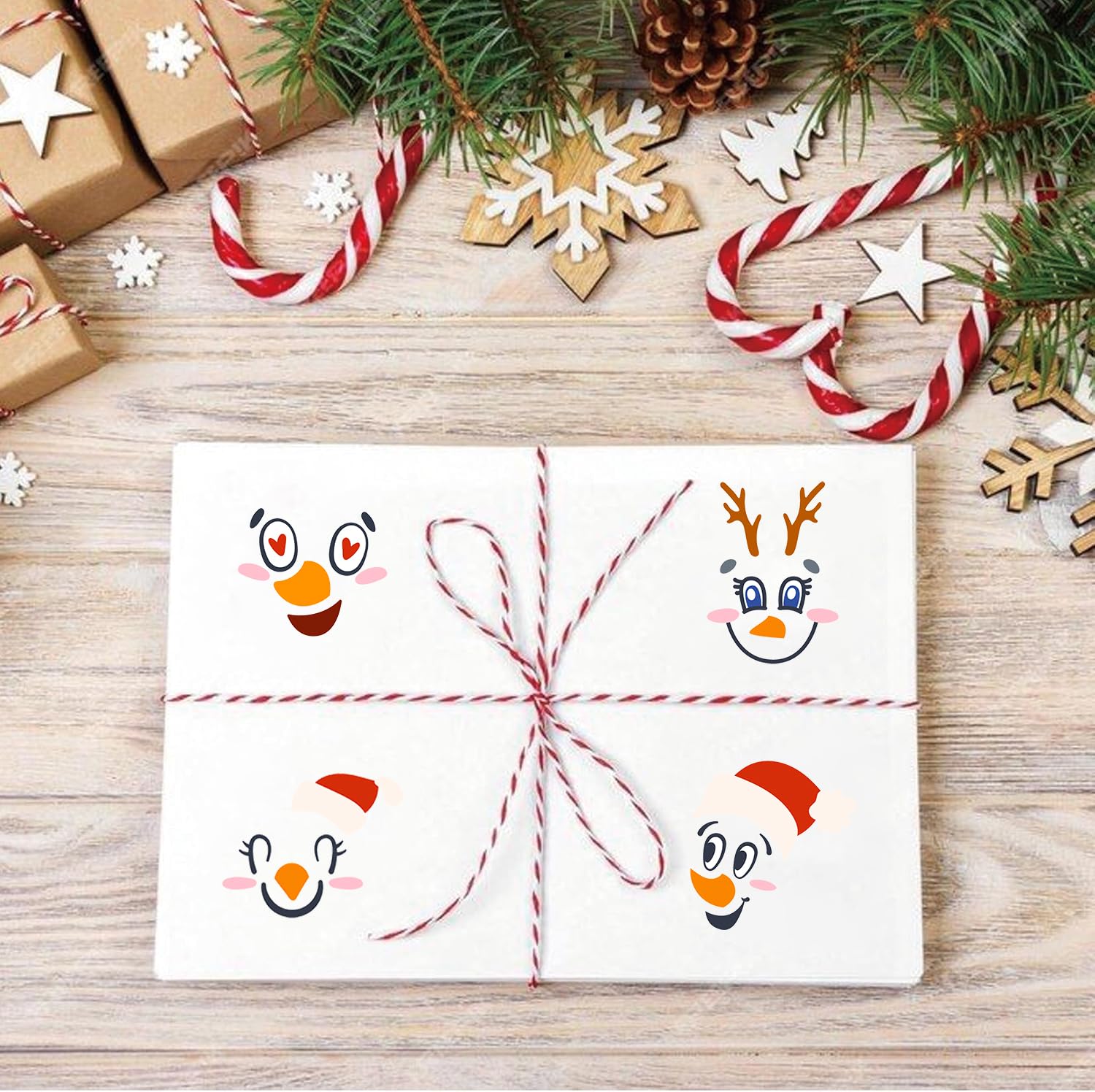 Christmas Snowman Face Wall Stickers - Peel & Stick Holiday Wall Decals for Kids Room, Nursery, Classroom, Door & Window Decor | Festive Winter Home Décor for Bedroom & Furniture