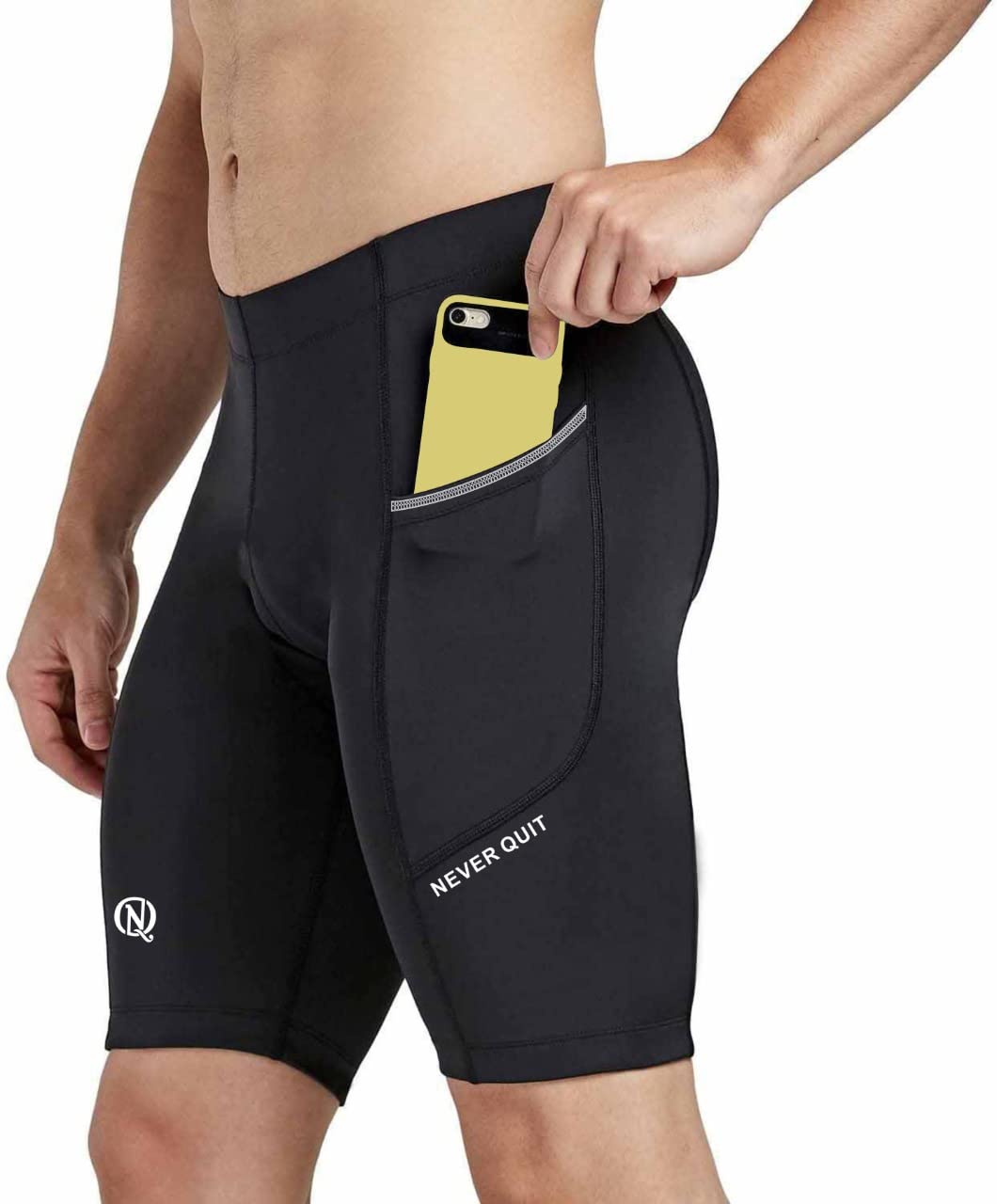 NEVER QUIT Unisex Compression Shorts for Gym, Running & Cycling - Athletic Wear