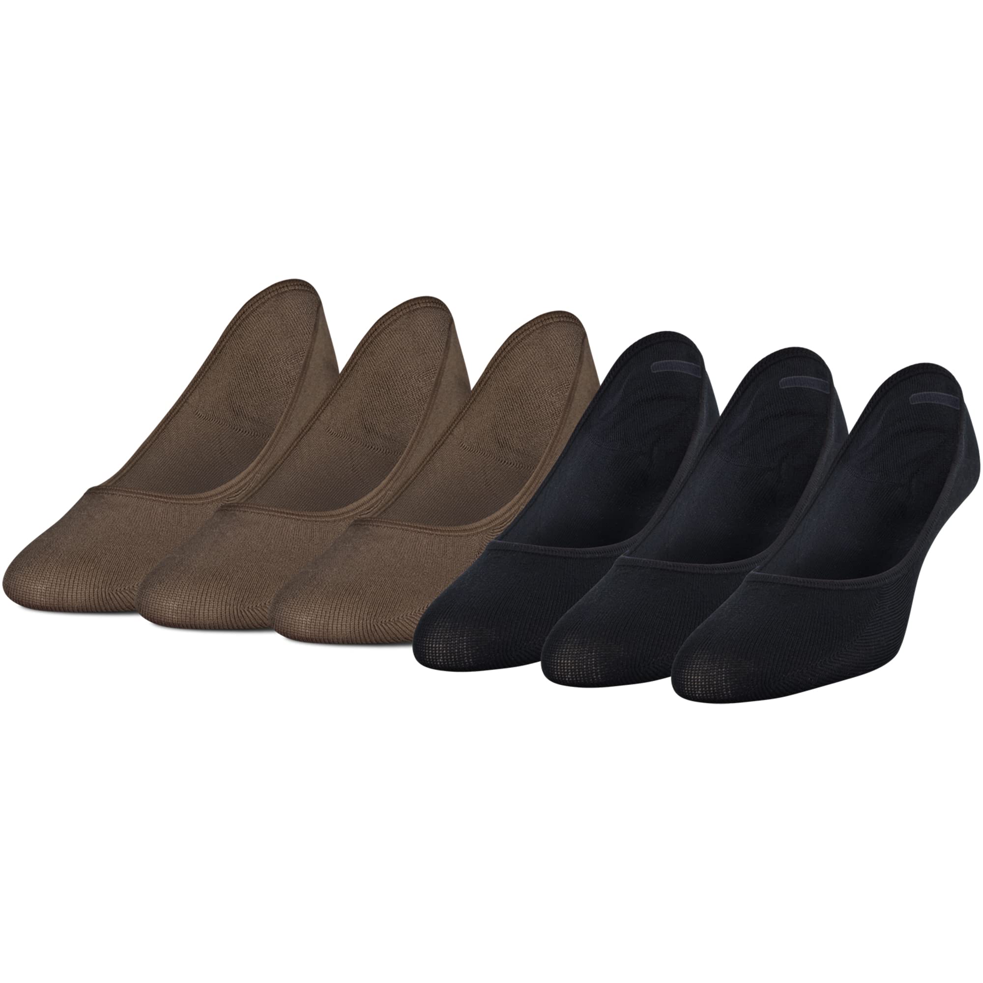 Peds Women's Lightweight Low Cut No Show Socks 6-Pack - Breathable Invisible Liner Socks for Sneakers, Flats & Loafers - All-Day Comfort for Workouts, Running & Casual Wear