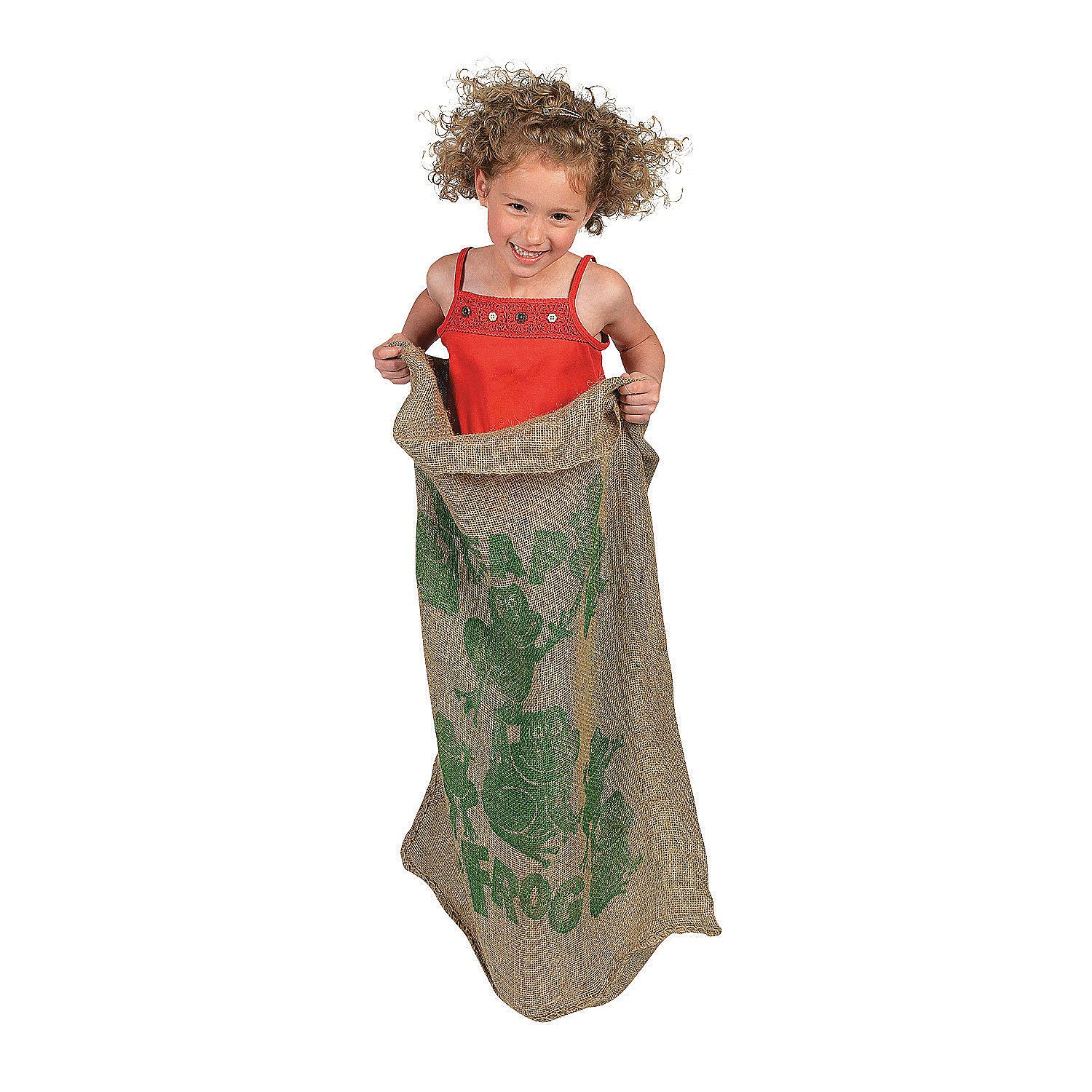 Fun Express Potato Sack Race Bags for Kids - Active Play & Outdoor Games - Jump Rope & Potato Sack Race Set (1 Piece) - Perfect for Birthday Parties, Field Day & School Activities