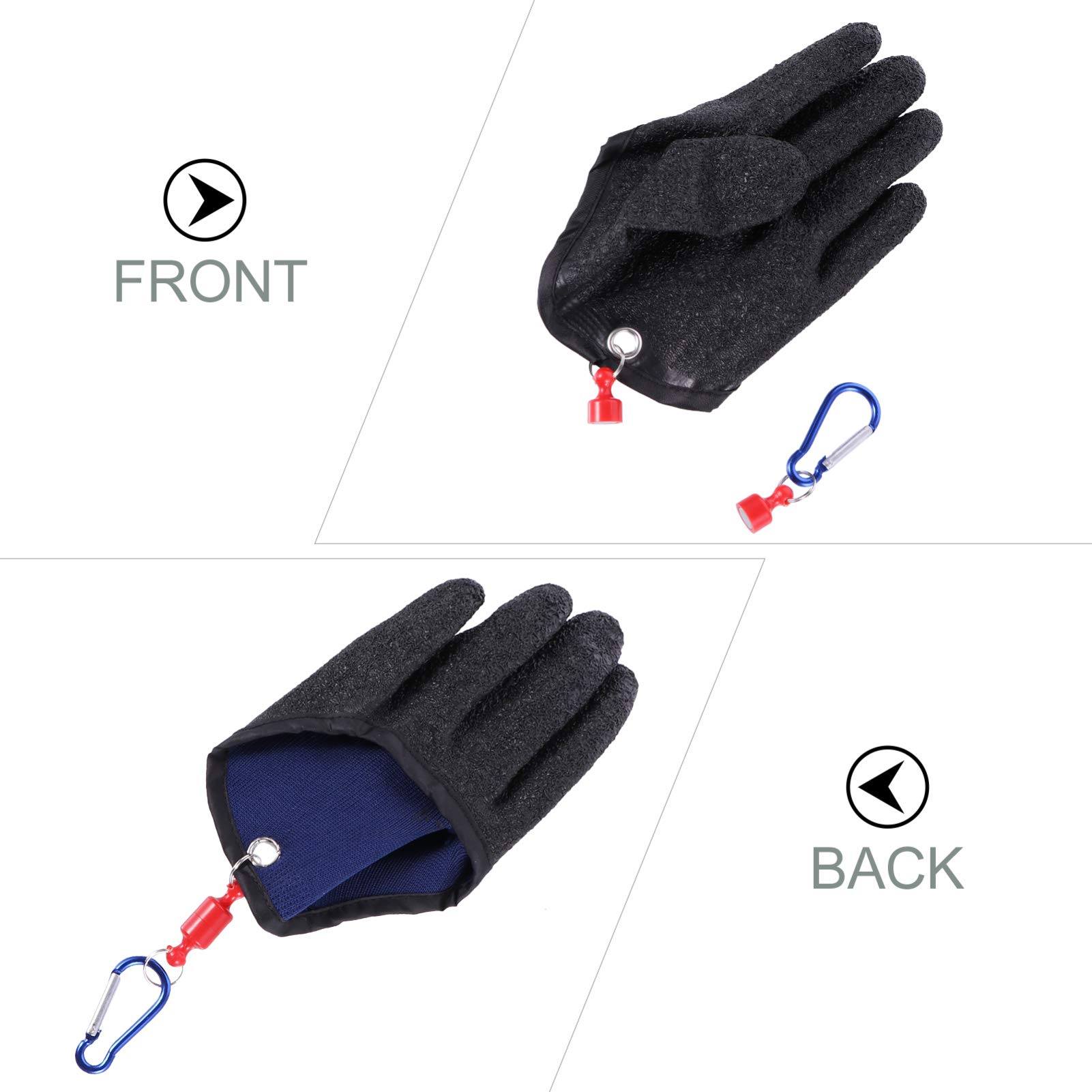 BESPORTBLE Fishing Gloves for Men - Puncture Resistant, Non-Slip Grip - Ideal for Saltwater, Freshwater, Ice Fishing & Kayak Angling