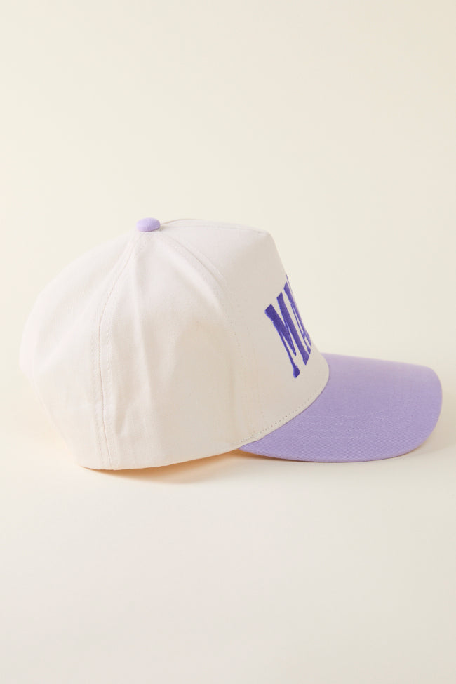 Trendy Mama Lavender Trucker Hat for Women - Adjustable Snapback Cap with Breathable Mesh Back - Perfect for Outdoor Activities, Concerts & Summer Fashion