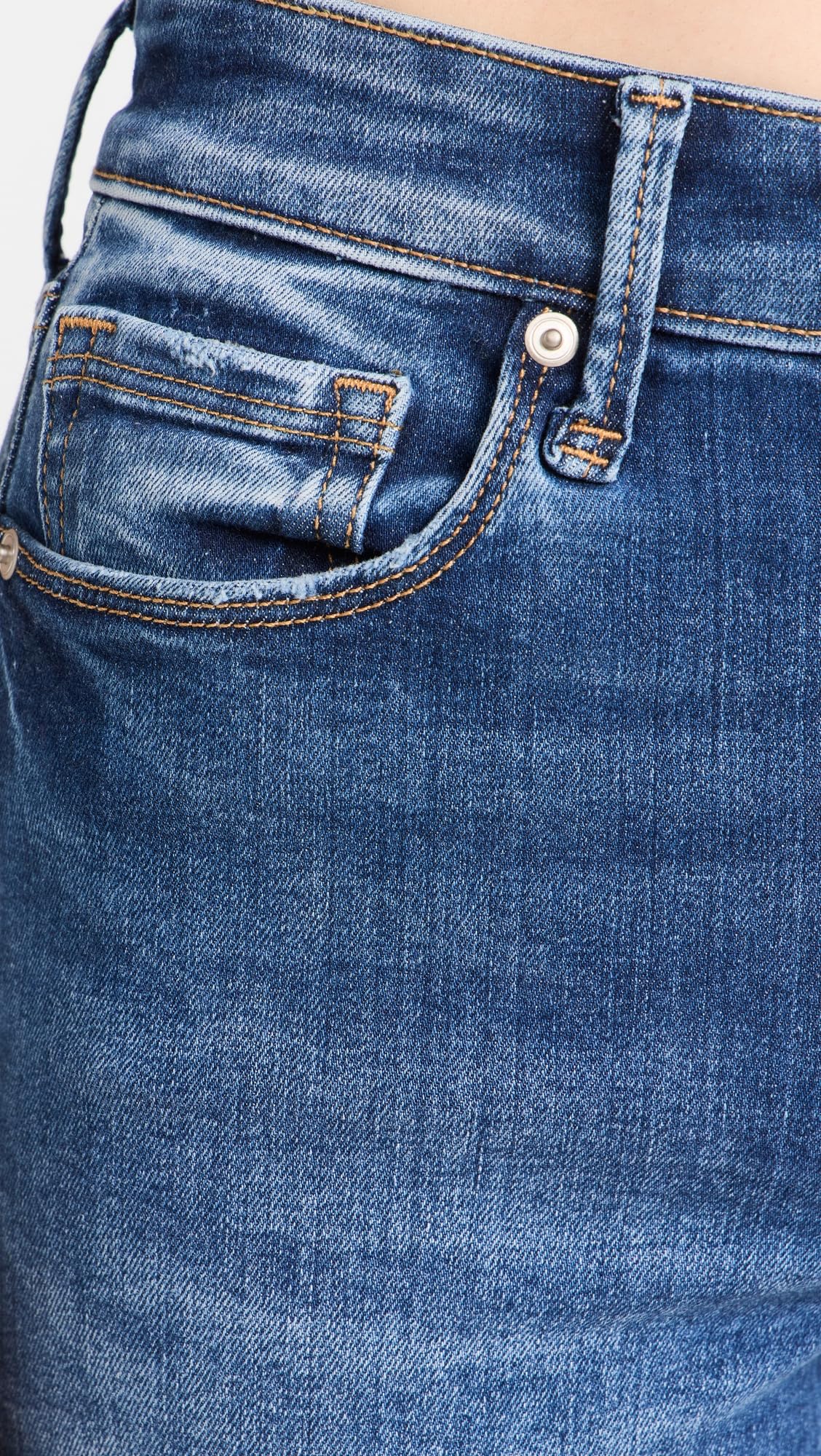 Good American Women's Always Fits Good Legs Bermuda Raw Hem Denim Shorts - Comfortable Stretch Fit for Casual Wear, Summer Outfits & Beach Vacations