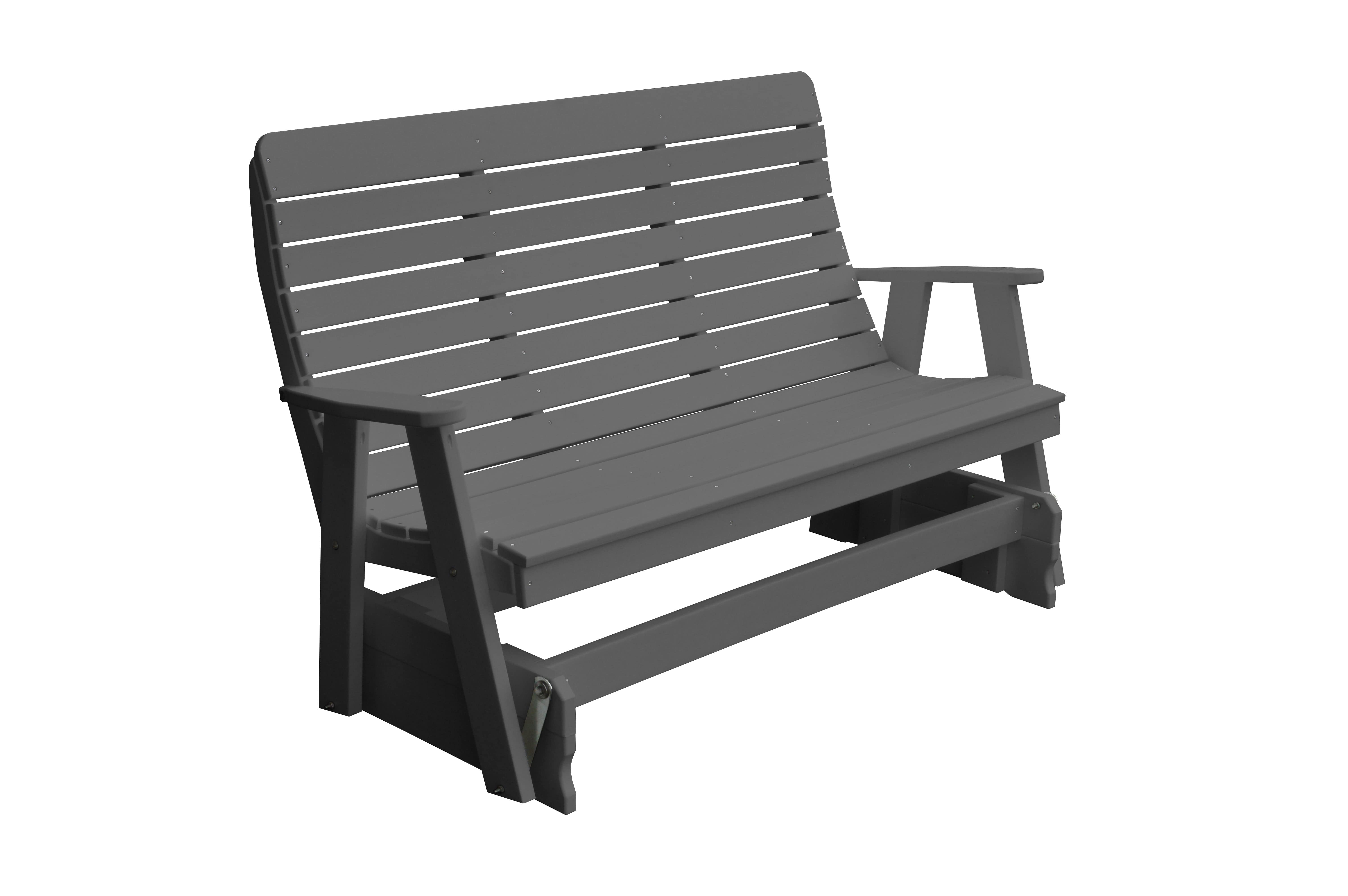 Keystone Amish Co. Salem Recycled Plastic Porch Glider - Eco-Friendly Outdoor Swing Bench for Patio, Garden & Backyard Relaxation