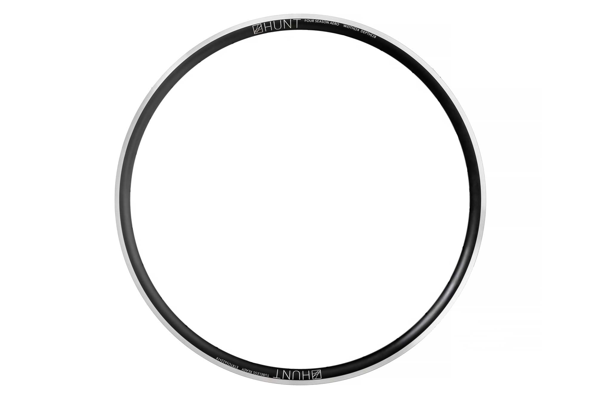 HUNT 4 Season Aero V2 Rim - Rear Wheel for Road Bikes | Lightweight & Durable Cycling Rim for All-Weather Performance | Perfect for Racing, Commuting & Training
