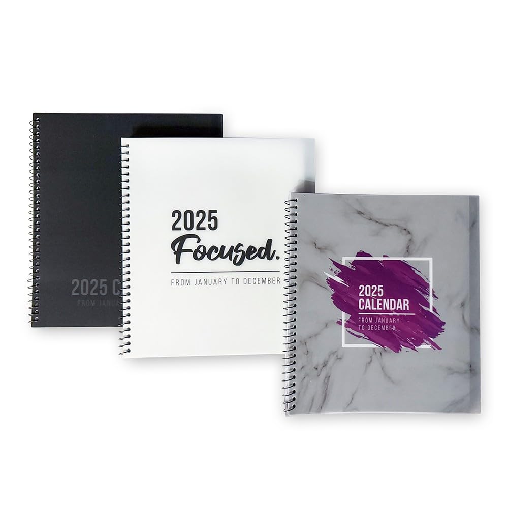 RE-FOCUS THE CREATIVE 2025 13-Month Planner with To-Do Lists, Notes & Appointments - Purple Daily & Weekly Schedule Organizer for Office, School or Home Productivity