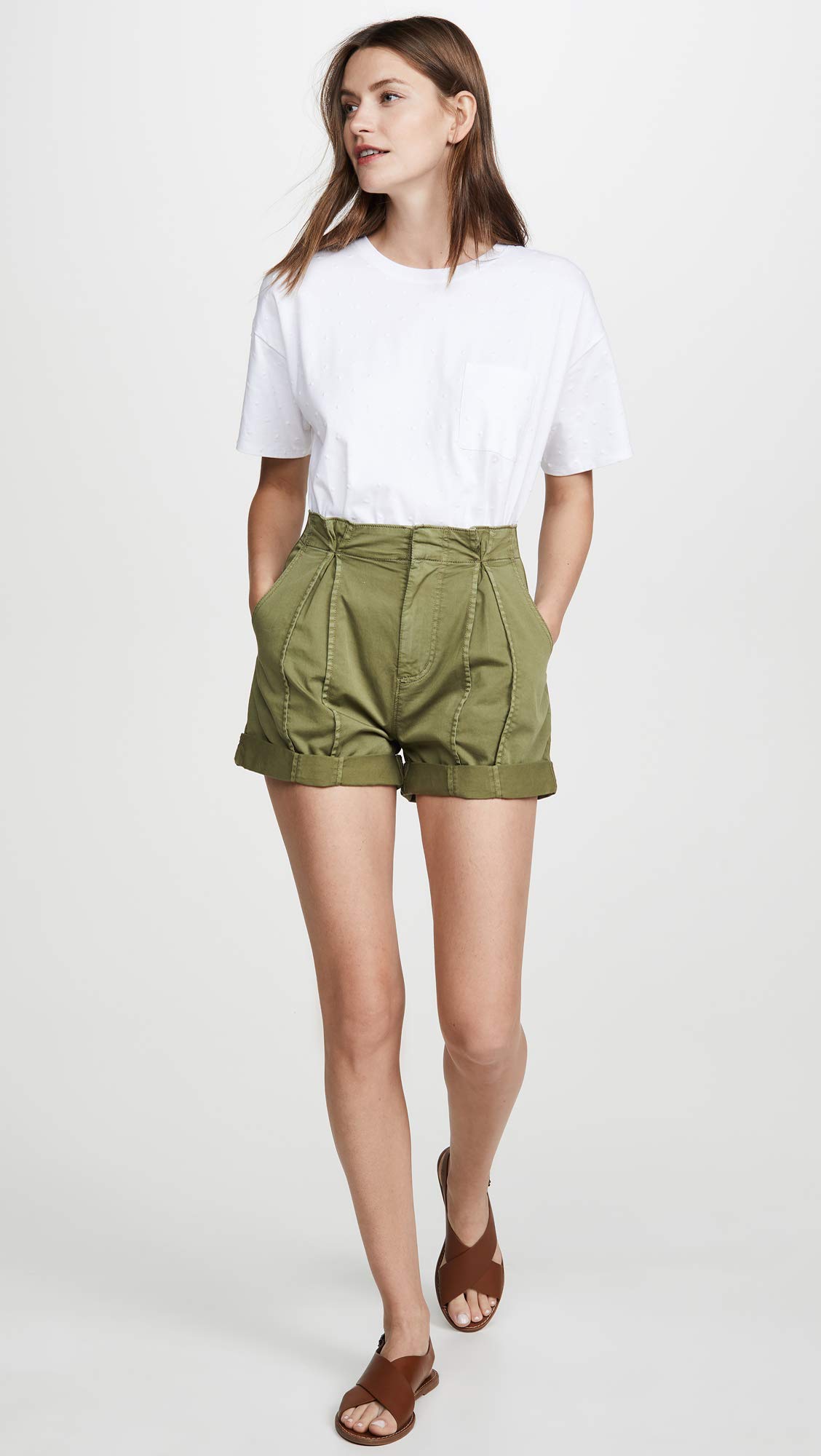 Joie Women's Xandria Shorts - Floral Print, Green, Size 0 | Comfortable Summer Shorts for Casual Wear, Beach Outings & Outdoor Activities
