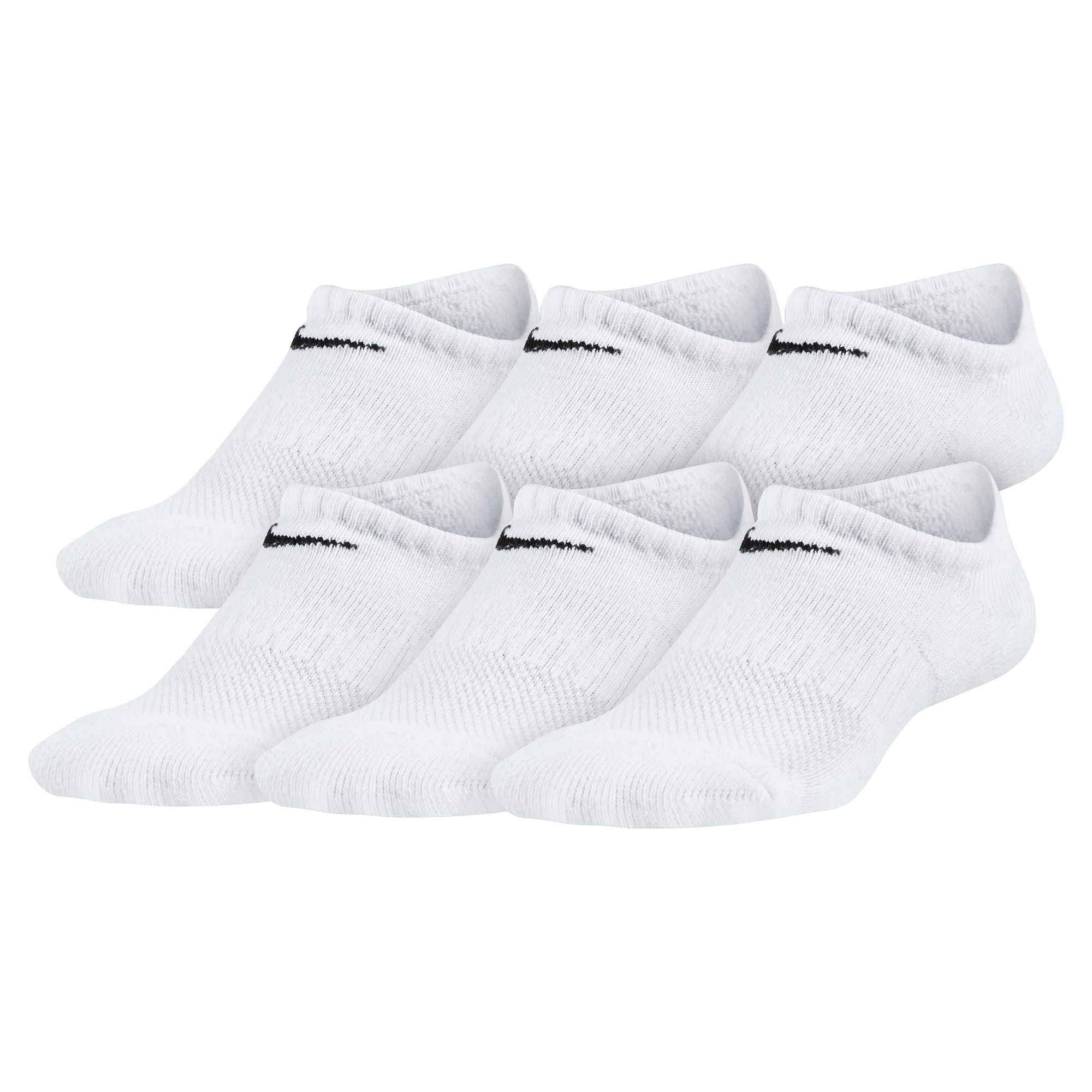 Nike Youth No Show Socks 6 Pack - Breathable Cushioned Athletic Socks for Boys and Girls - Perfect for Running, School, Sports & Everyday Comfort