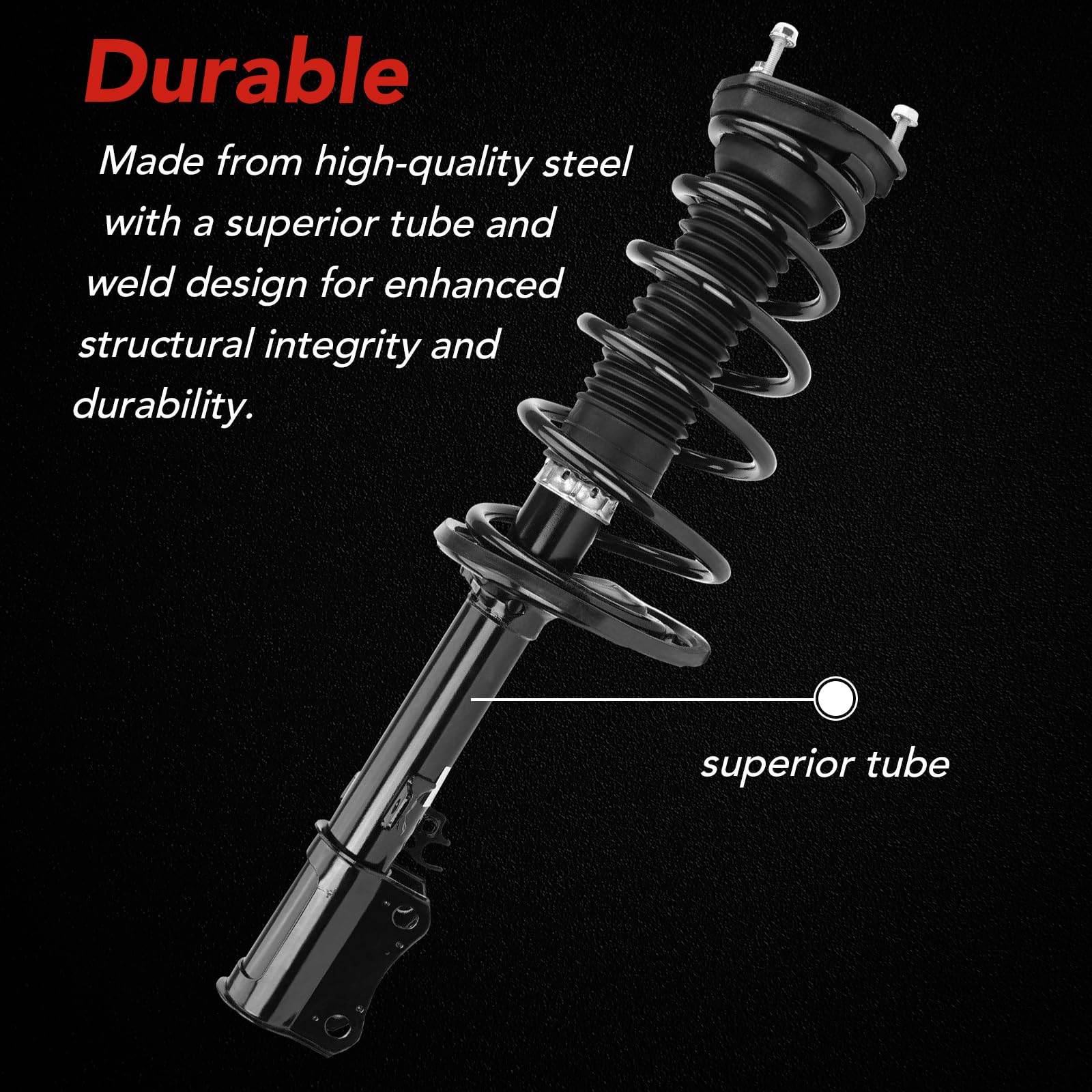 GARVEE 171377L & 171377R Front Strut and Coil Spring Assembly Pair - Complete Suspension Kit for Smooth Ride | Perfect for Ford, Chevy, Dodge Replacement & Off-Road Upgrades