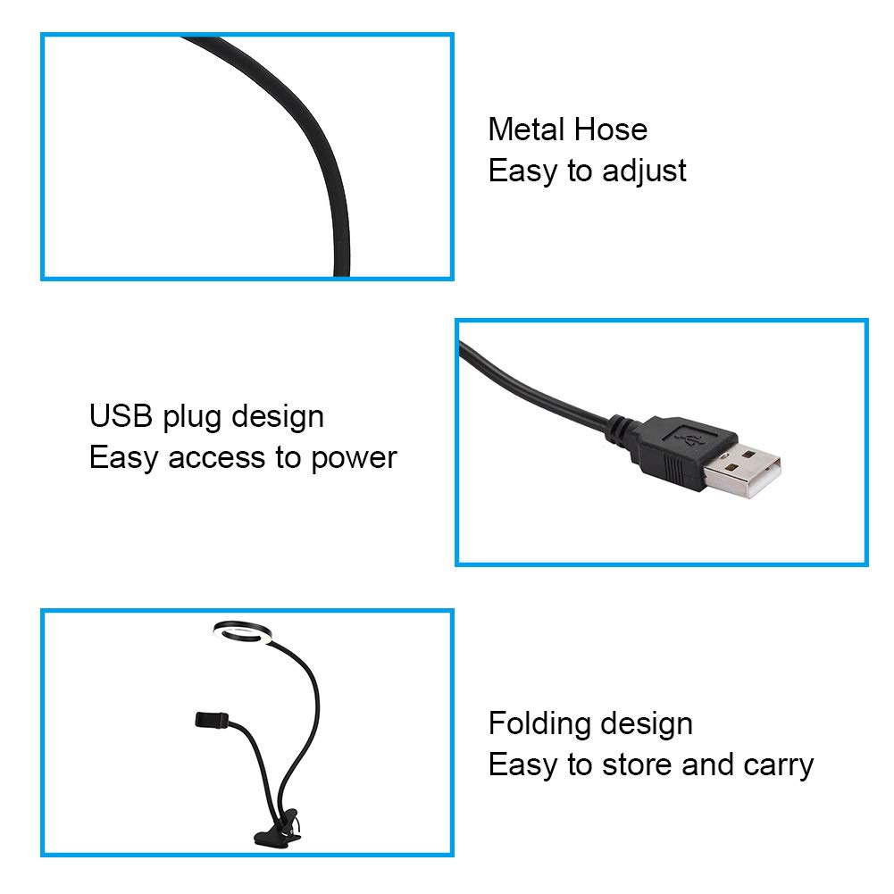 Foldable Adjustable Tattoo Desk Light for Microblading & Nail Art - Perfect for Tattoo Studios & Beauty Salons