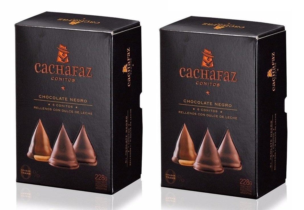 CACHAFAZ Chocolate Cones 228g (8.04 oz) - 2 Pack | Milk Caramel Filled Chocolate Bonbons - Perfect for Gifts, Parties & Dessert Platters