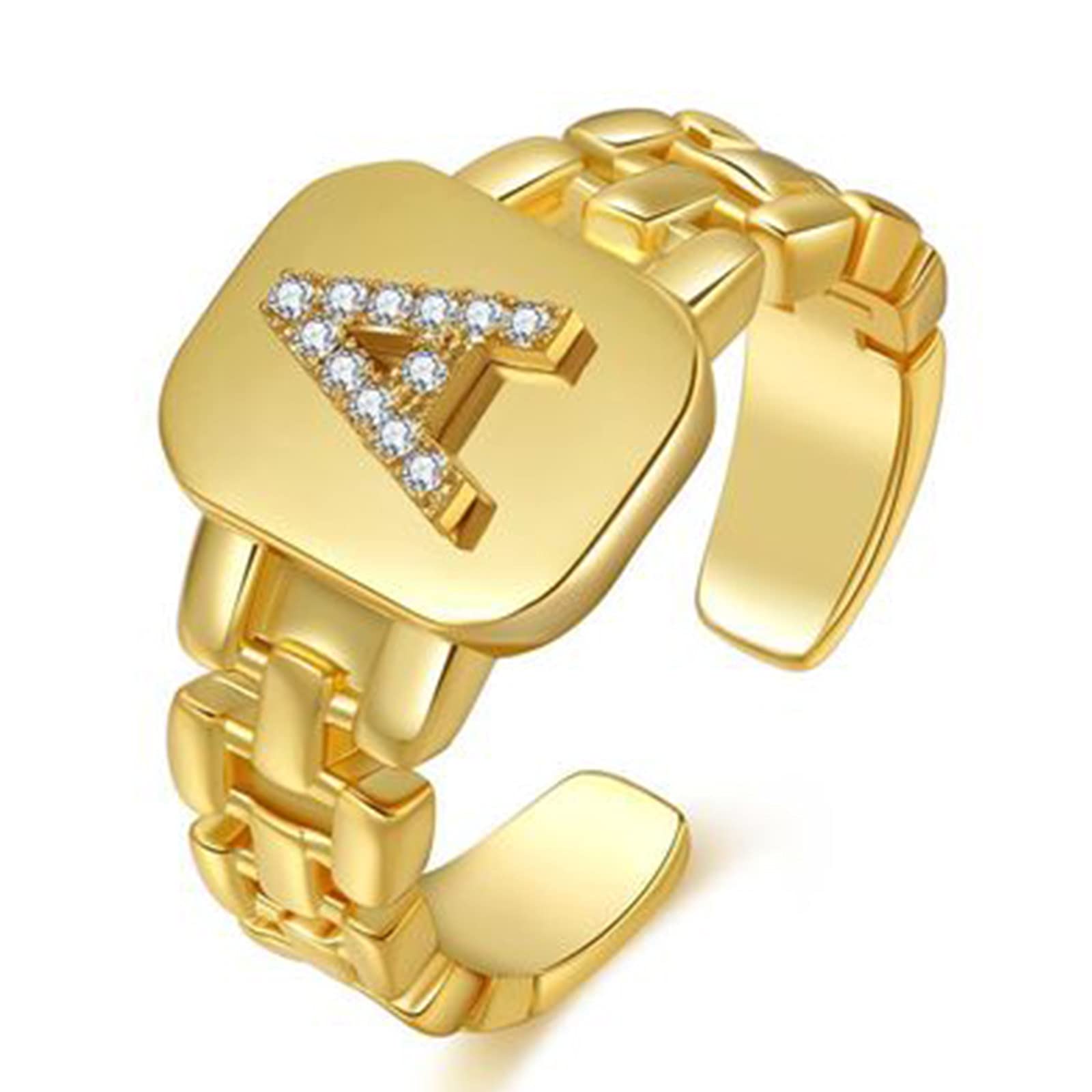 Men's Silver Pearl Ring with Zircon - Adjustable Geometric Bee Design Fidget Ring for Women & Girls - Perfect for Stress Relief, Fashion Accessories, and Gifts