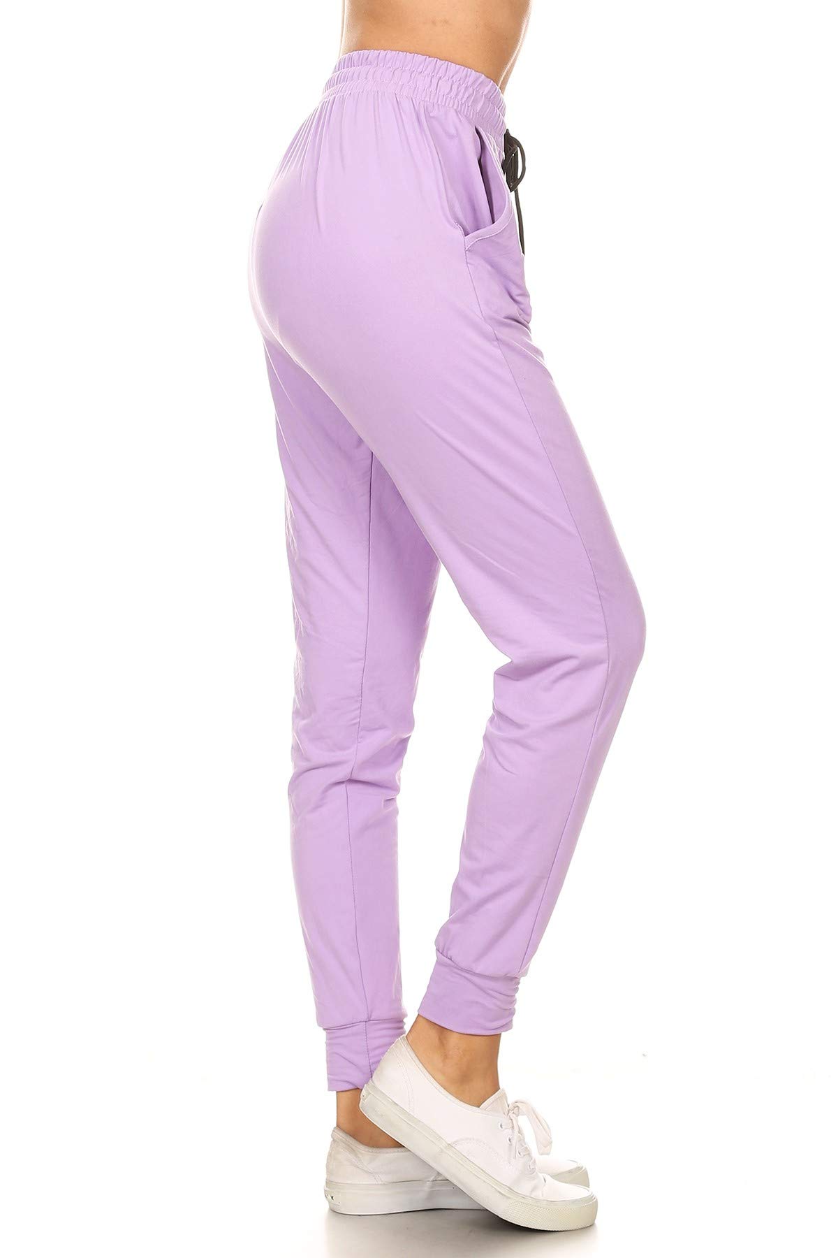 Leggings Depot Women's Printed & Solid Activewear Jogger Pants with Track Cuff - Perfect for Yoga, Running & Lounge Wear