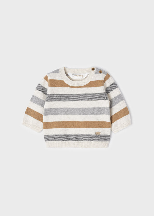 Soft Newborn Boy Sweater - H. Caramel | Cozy & Warm Baby Knitwear for Winter Outfits & Photo Shoots