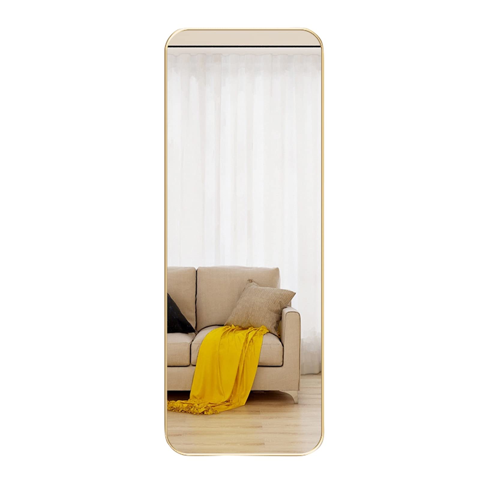 Full-Length Standing Mirror with Aluminum Alloy Frame - 60