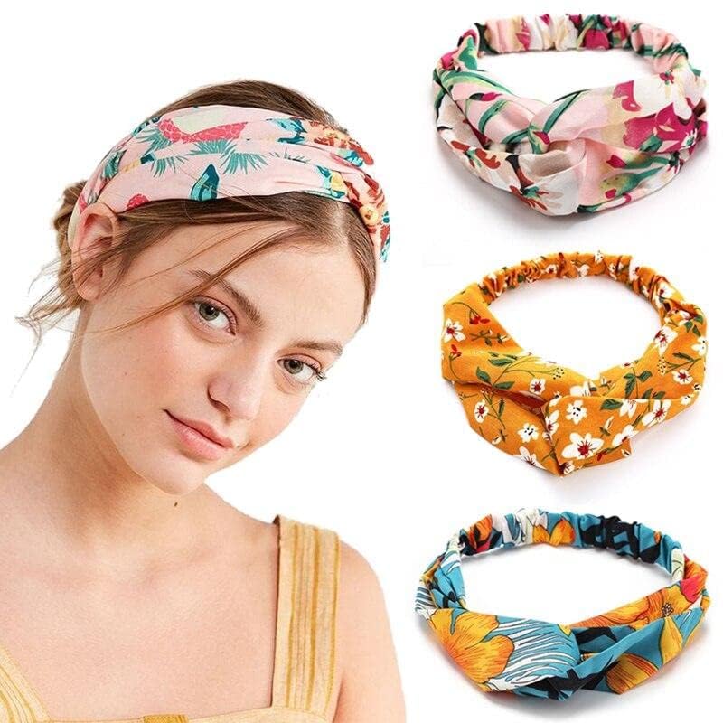 Snowpearl 10-Piece Stylish Hair Accessories Set – Satin Scrunchies, Printed Hair Ties, Boho Headbands for Women & Girls | Perfect for Everyday Wear, Parties, and Gifts