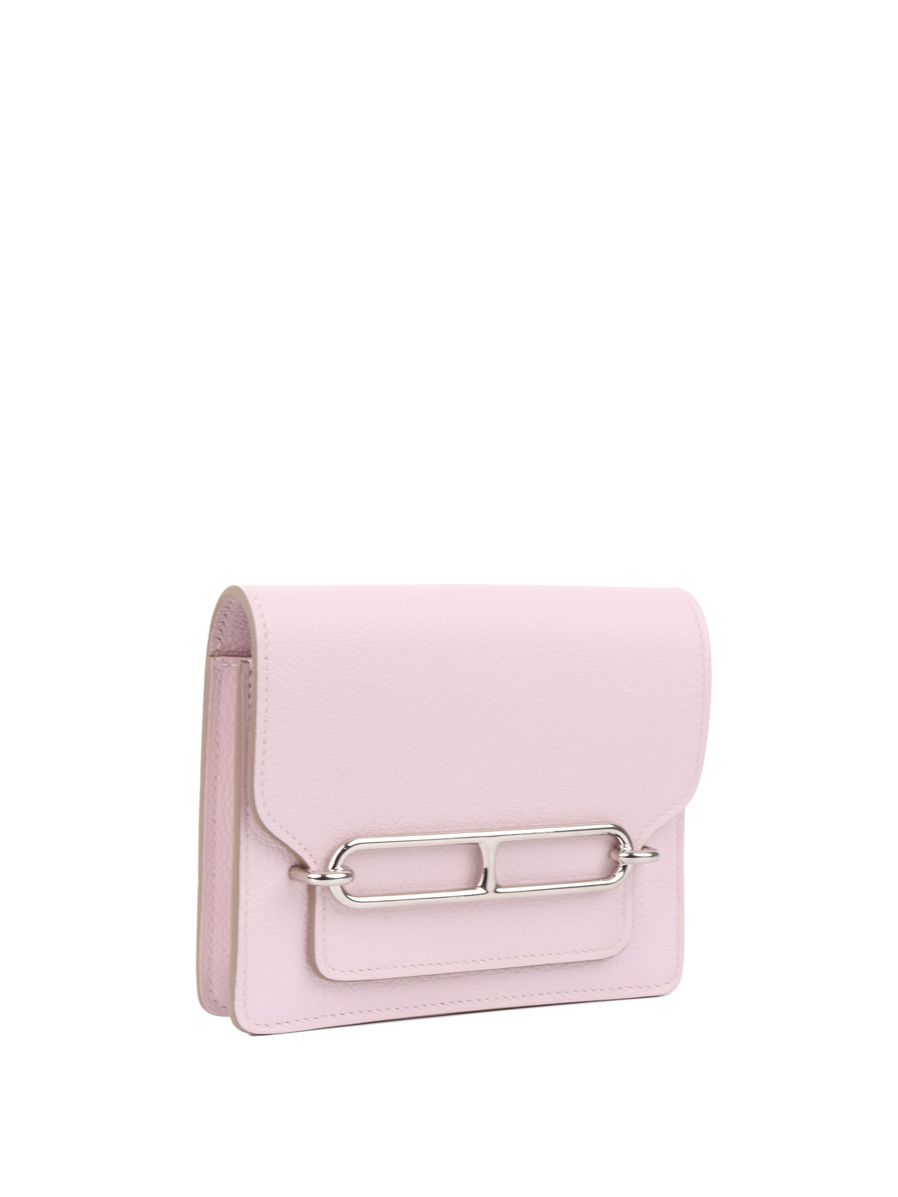 Hermes Roulis Slim Wallet in Mauve Pale - Luxury Leather Card Holder for Women | Perfect for Everyday Use, Travel & Special Occasions