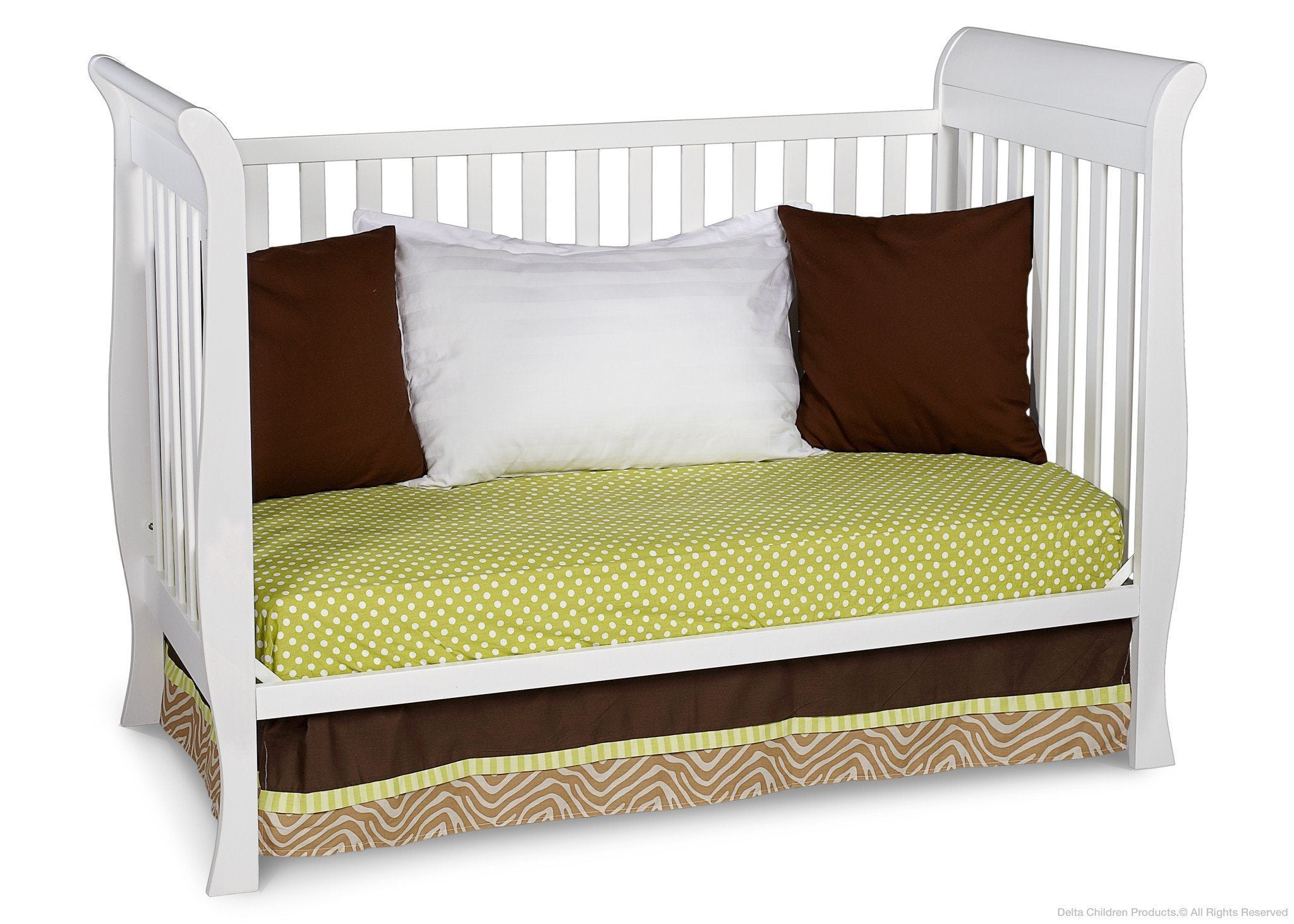 Charleston/Glenwood 3-in-1 Convertible Baby Crib - Toddler Bed & Daybed - Nursery Furniture for Boys & Girls - Perfect for Small Spaces & Modern Nurseries