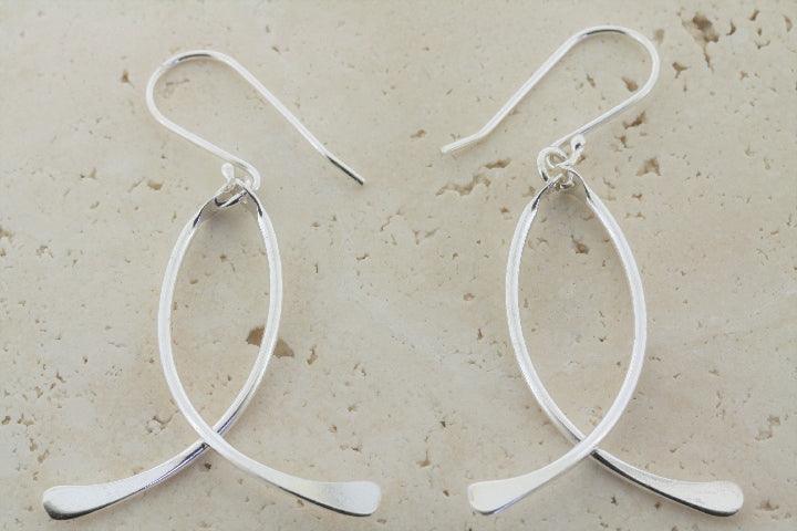 2 Pack Elegant Curved Drop Earrings for Women - Boho Chic Dangle Earrings for Party, Wedding & Everyday Wear