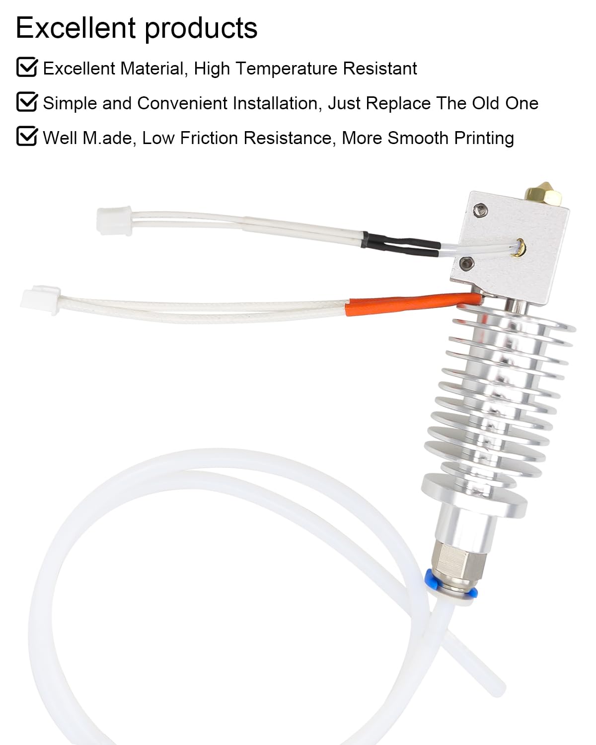 Anycubic Kobra Max 3D Printer Extruder Hotend Kit - Assembled Print Head with 0.4mm Nozzle & 5 Silicone Socks | Replacement Part for Smooth 3D Printing | Perfect for PLA, ABS, PETG Filaments