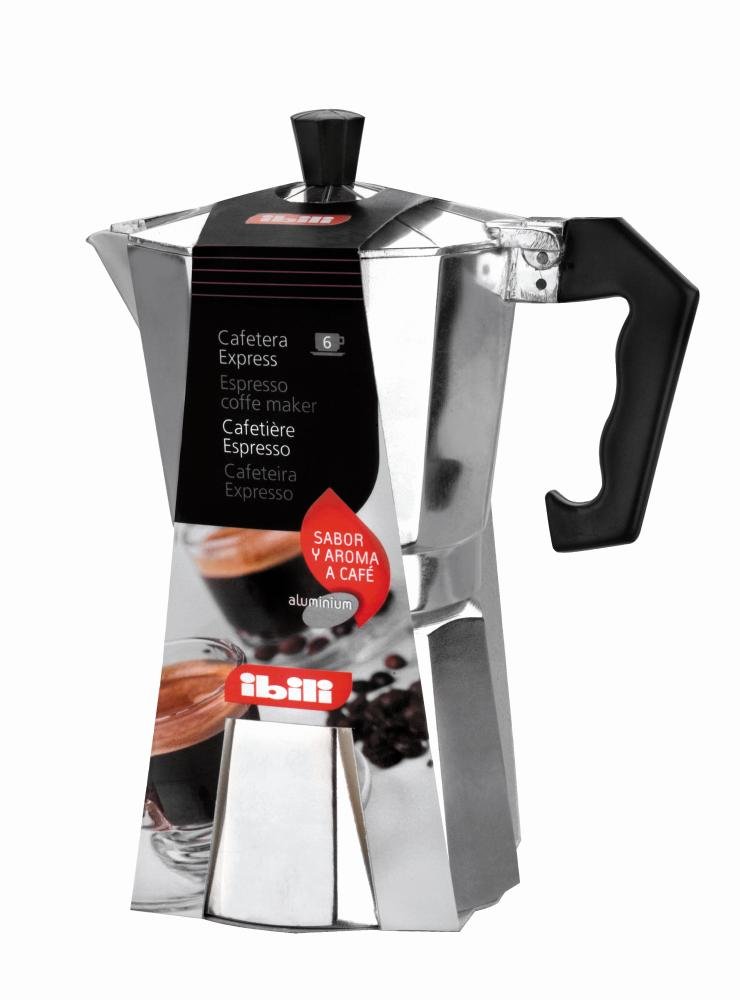 IBILI 9 Cup (450ml) Aluminum Bahia Express Coffee Maker - Fast Brewing for Home, Office & Camping Use