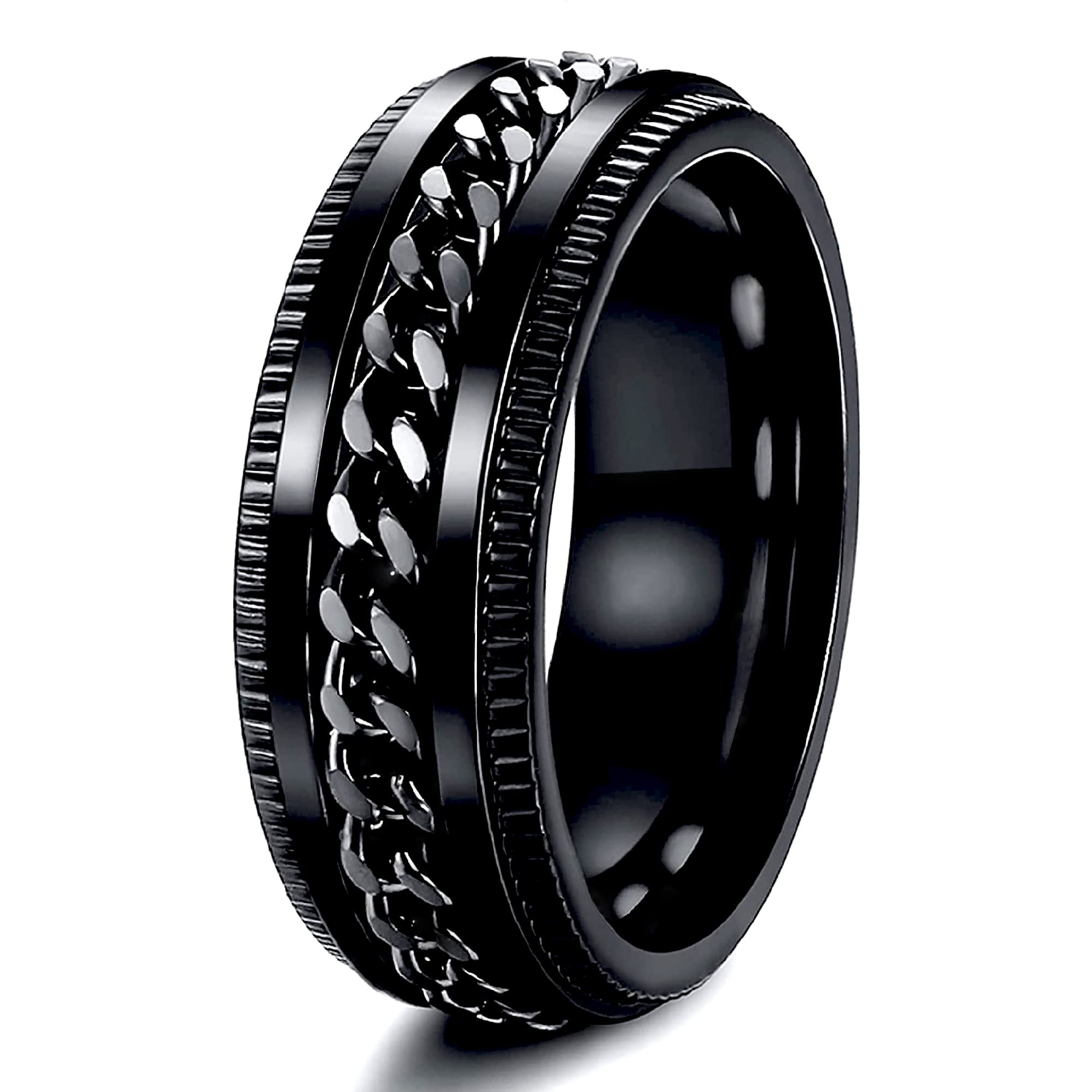 Spinner Ring for Men & Women - Stainless Steel Fashion Ring with Bottle Opener for Parties & Gifts