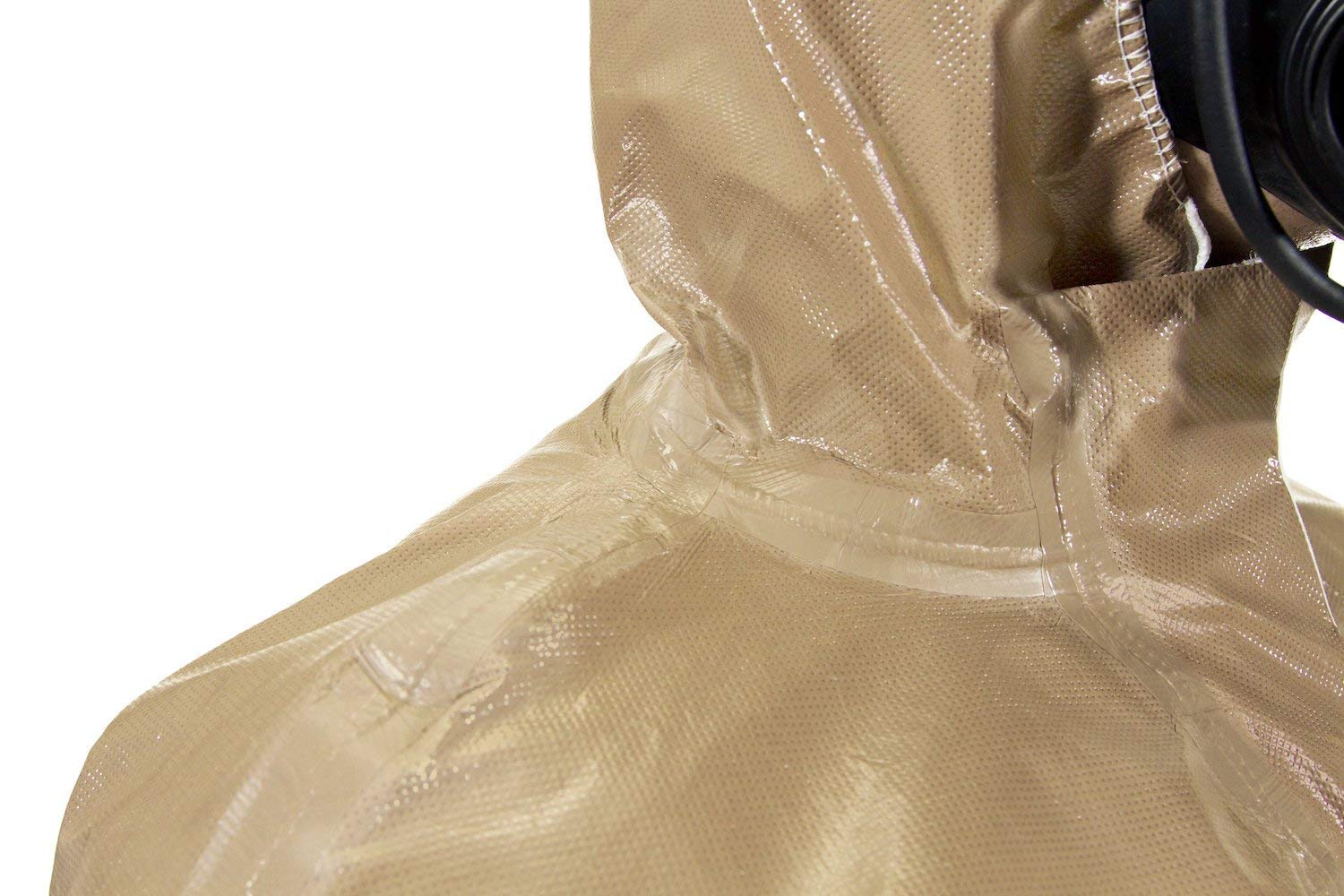 MIRA SAFETY Disposable Protective Coverall with Hood & Elastic Cuffs - Full Body Chemical & Biological Protection for Hazmat, Medical & Industrial Use