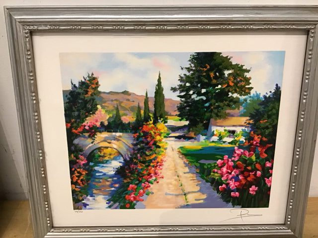 20 x 16.5 Alex Perez Serigraph Bridge Art Print - Limited Edition Wall Decor for Living Room, Bedroom & Office