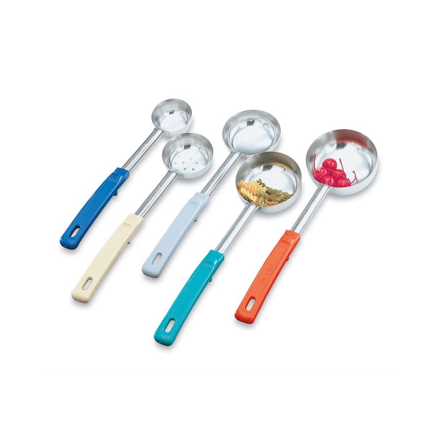 Vollrath 1 Oz Solid Spoodle with Black Handle - Perfect for Professional Chefs, Restaurants & Home Cooking - Durable Mixing, Scooping & Portioning Tool