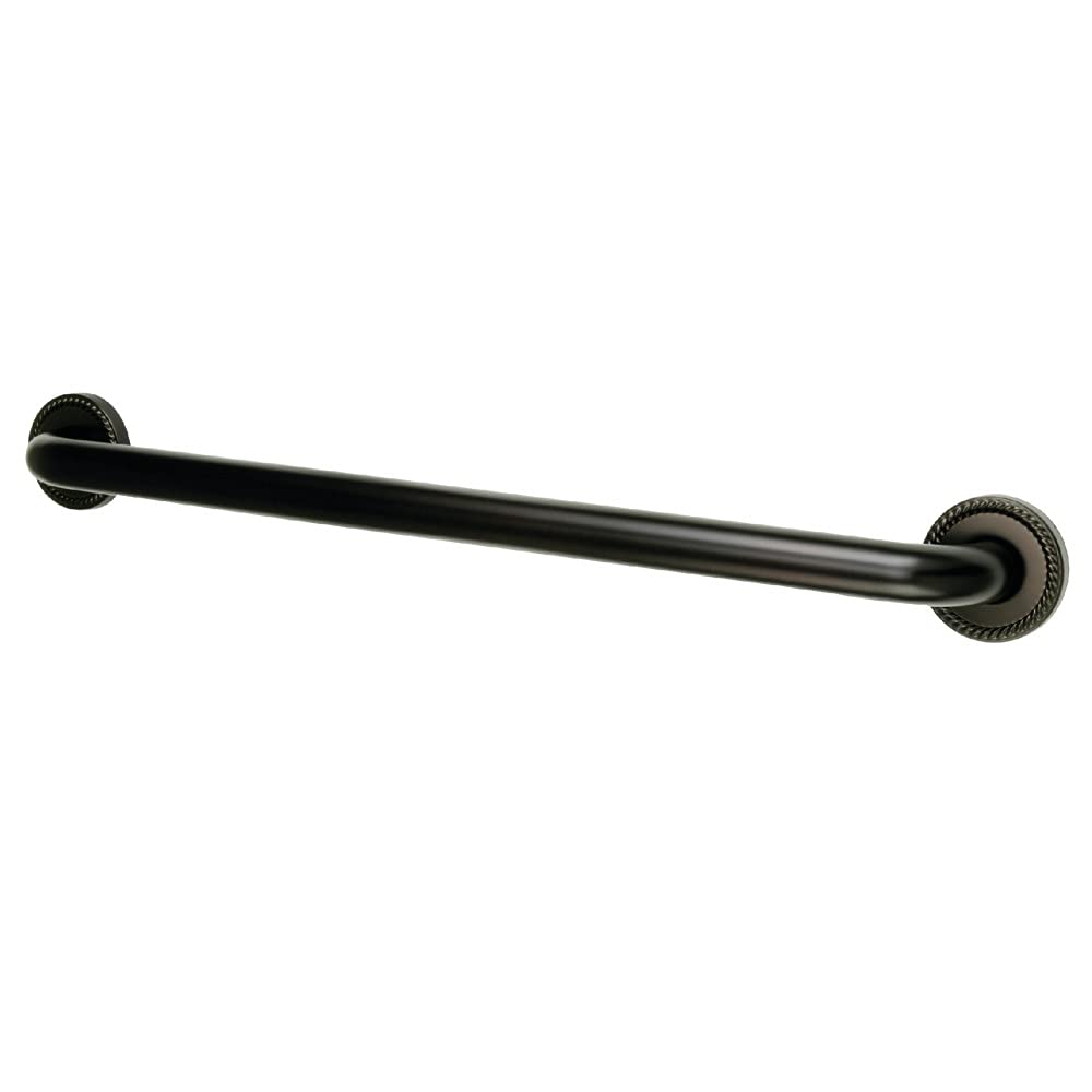 Kingston Brass DR814325 32-Inch Designer Grab Bar - Oil Rubbed Bronze Finish, 1.25-Inch Outer Diameter, Laurel Decor for Bathroom Safety & ADA Compliance - Perfect for Showers, Bathtubs & Elderly Accessibility