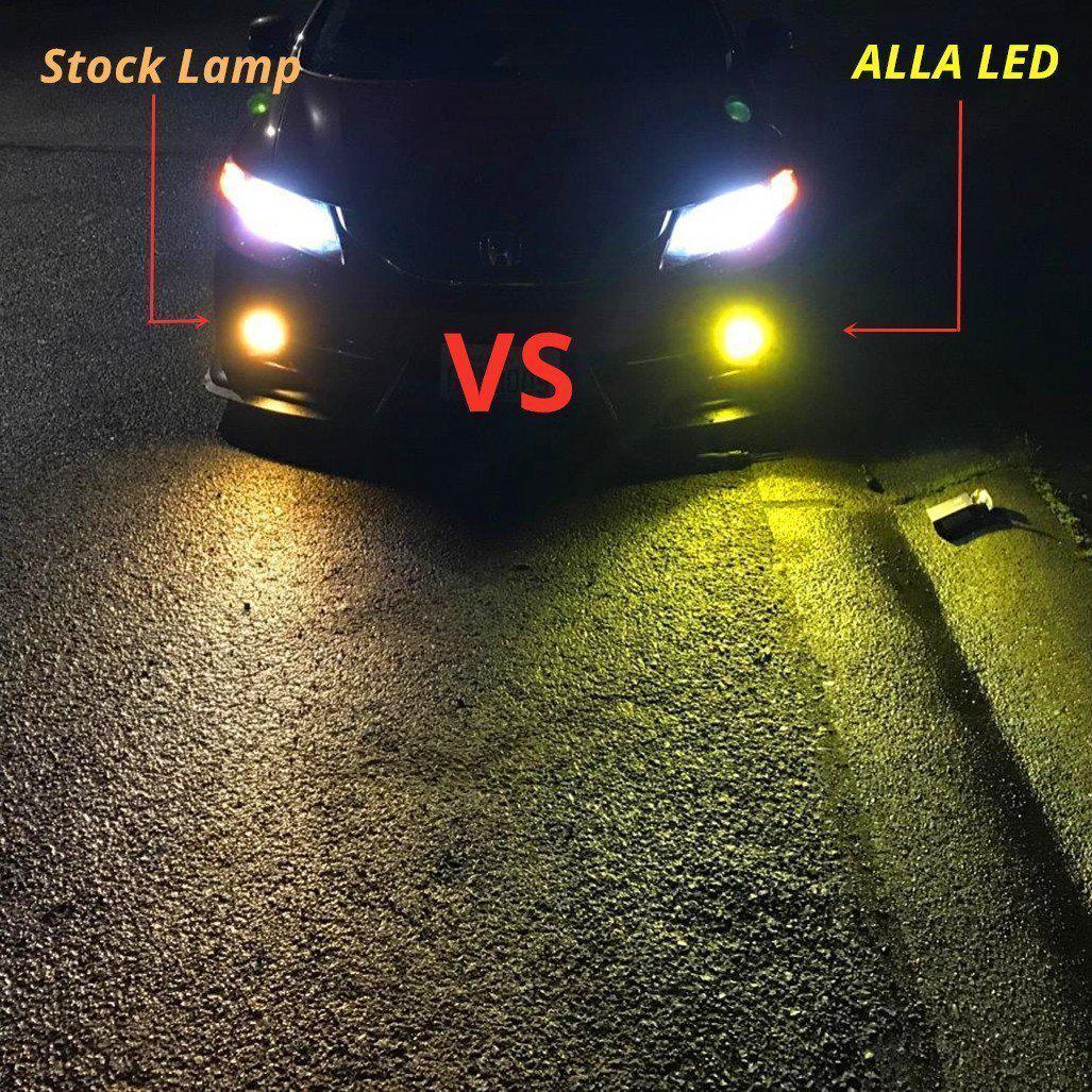 COB 72 HB4 9006 LED Fog Light Bulbs - 6500K White, 8000K Blue, 3000K Amber Yellow - High Brightness Waterproof Car Headlight Replacement for Trucks, SUVs, Jeeps in Rainy or Foggy Conditions