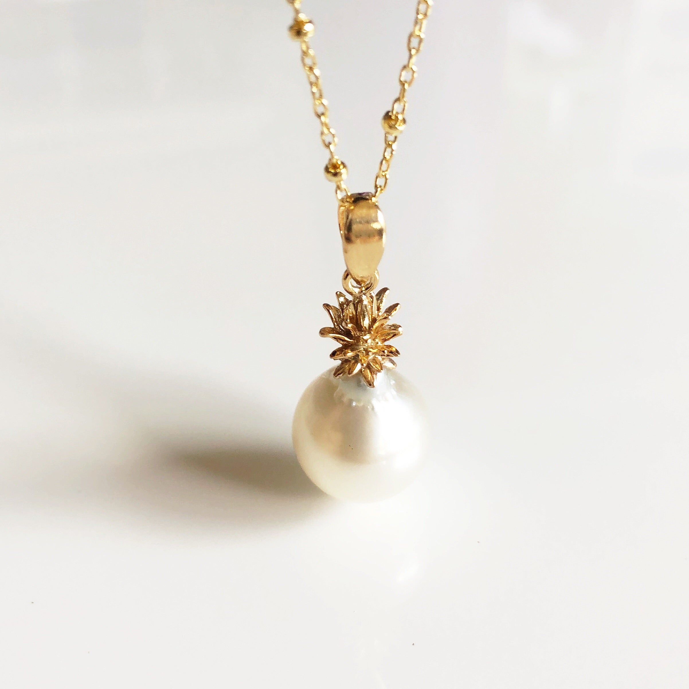 Luxury South Sea Pineapple Pearl Necklace (N311) - Elegant Jewelry for Weddings, Parties & Special Occasions
