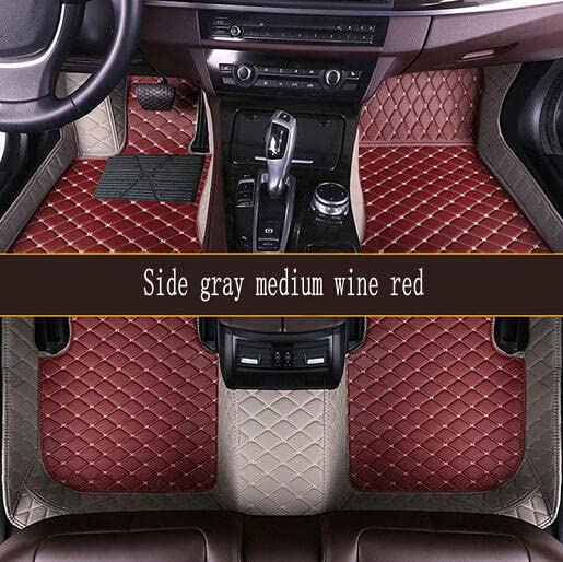 Side gray medium wine red mats