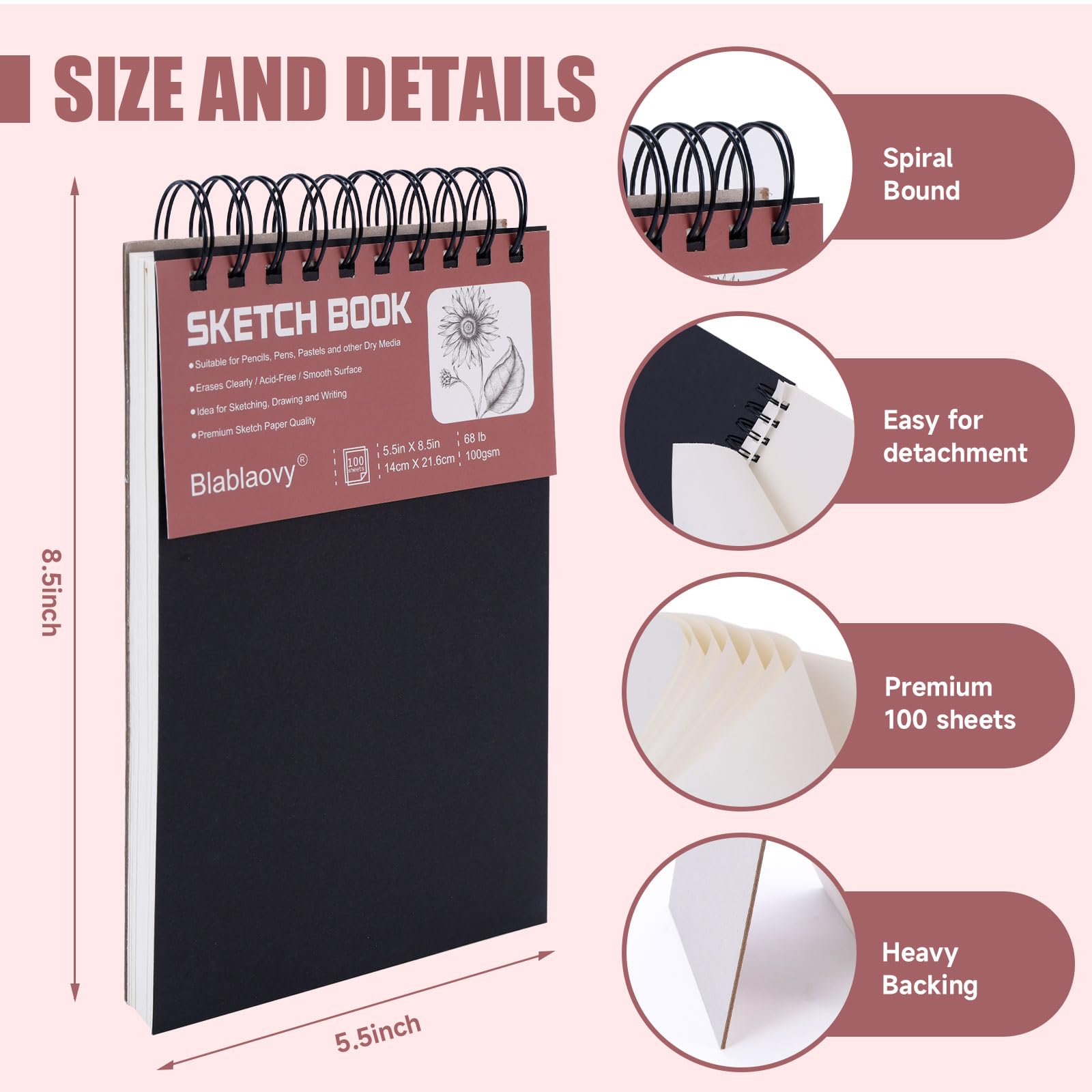 Premium Sketch Book for Artists - 5.5