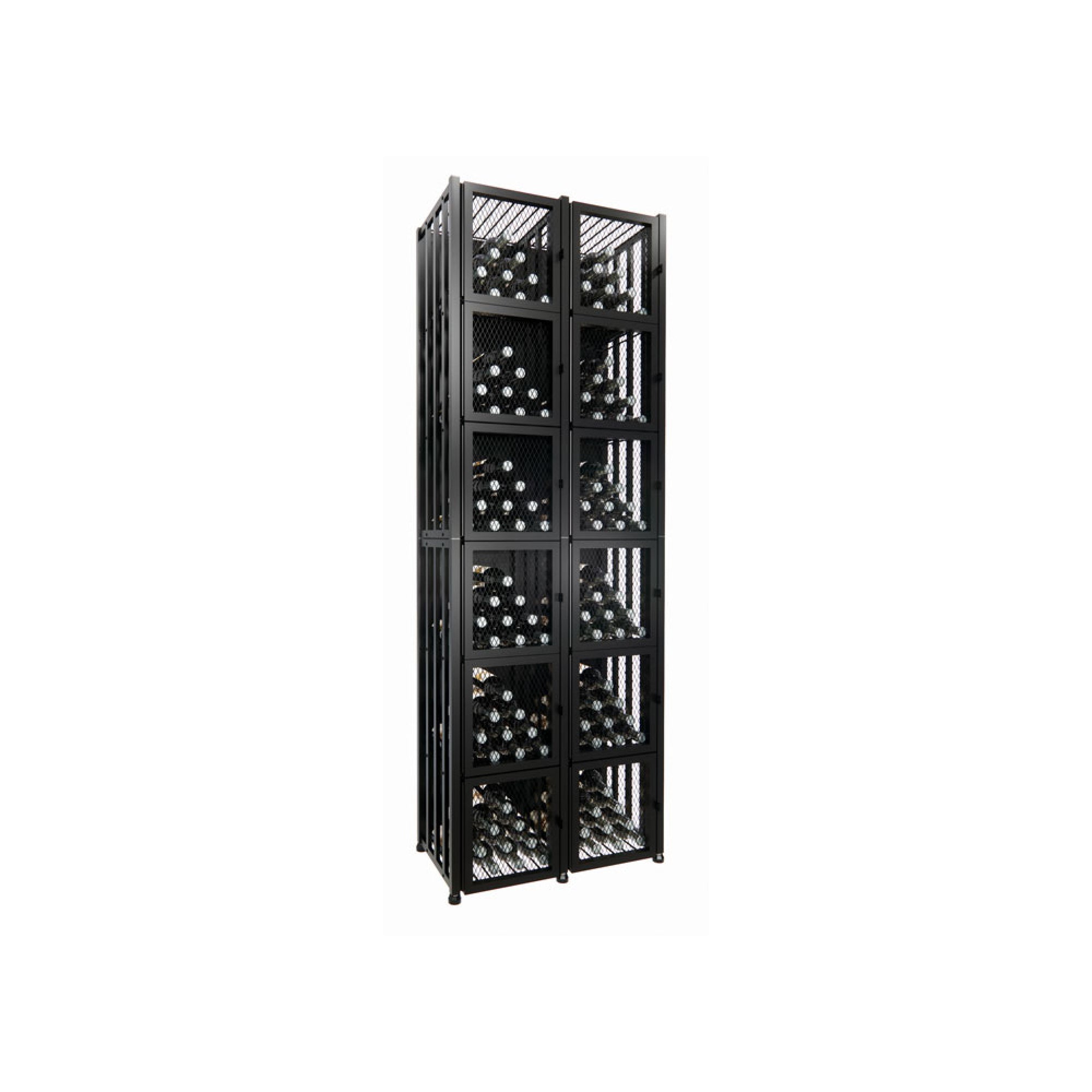 VintageView Freestanding Wine Bottle Storage Case & Crate Locker 6 Kit - Secure Backs for Home Bar, Restaurant, or Wine Cellar Organization