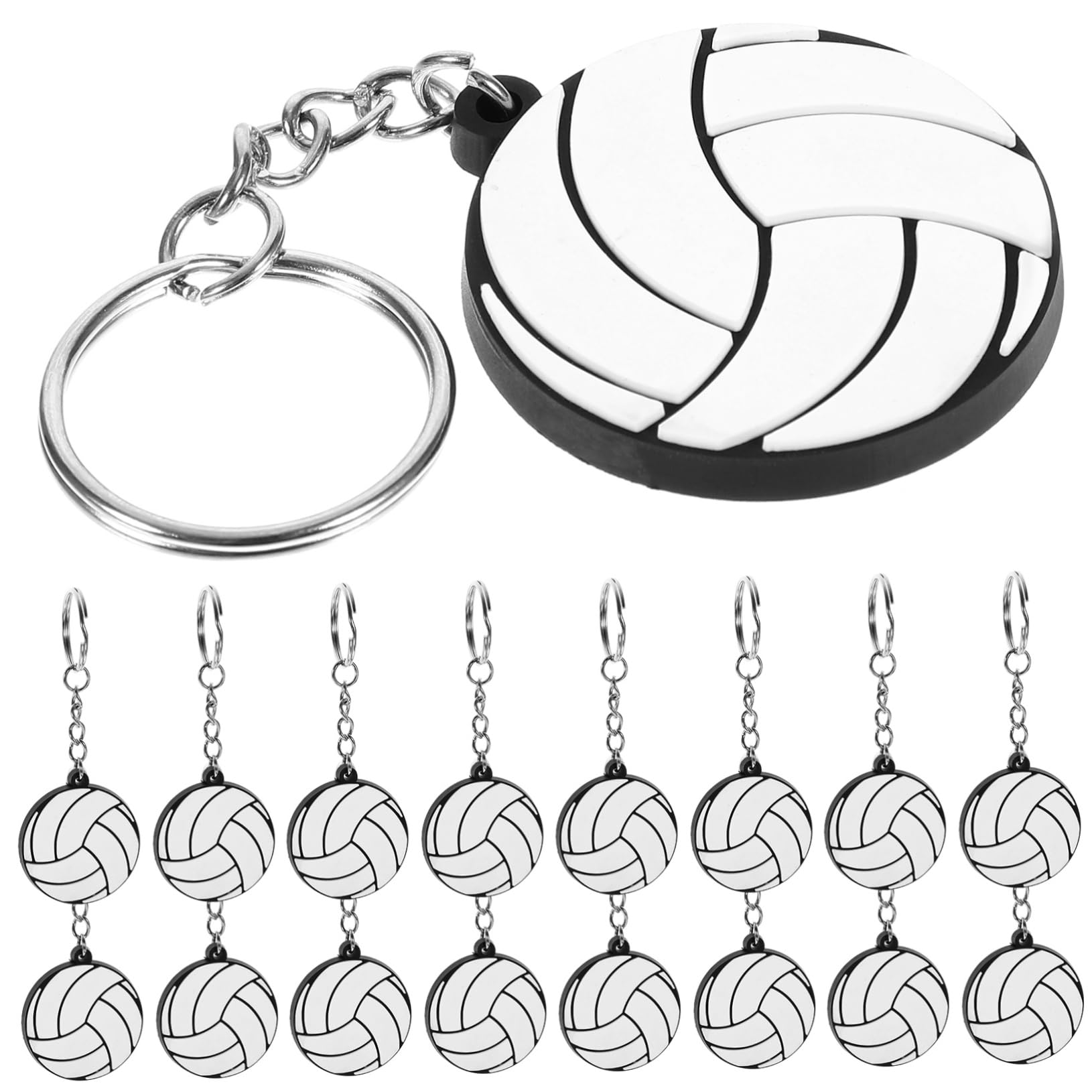 GAROZATION 40 Pcs Metal Volleyball Spike Trainer Balls with PVC Key Rings - Volleyball Training Equipment for Players & Coaches - Perfect for Practice, Gifts & Team Sports Accessories