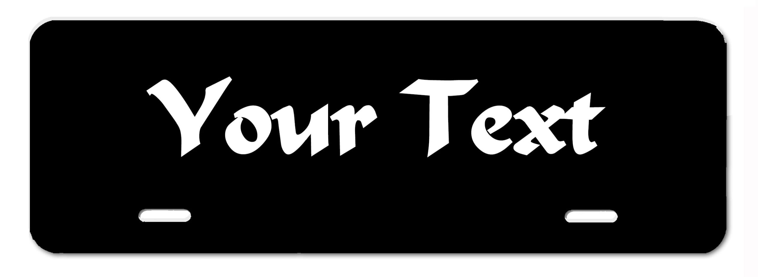 Custom License Plate Topper - 4X12 Rust-Free Thick Aluminum Personalized Car Plate for Front Bumper, Wheelchair, Mailbox & Signage | Durable USA-Made Auto Accessory | Perfect for Car Enthusiasts, Gifts & Personalization