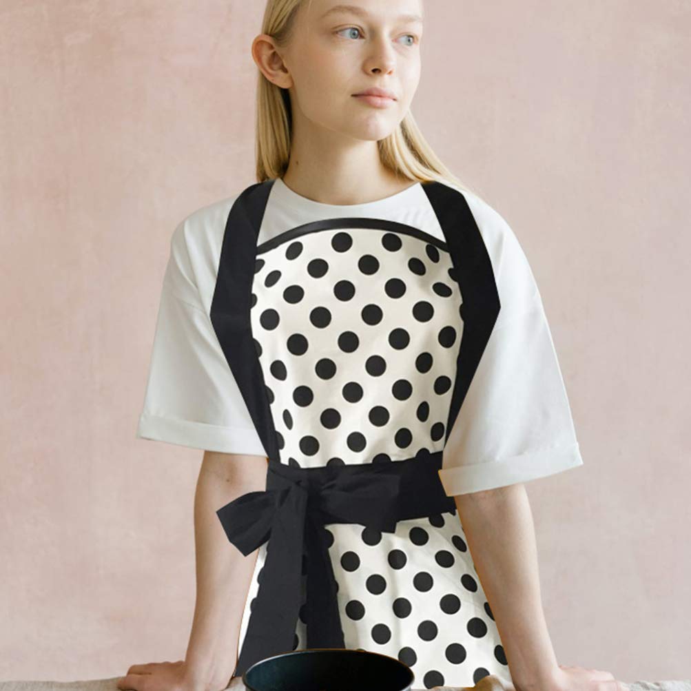 Hemoton 1-Piece Cotton Apron for BBQ, Cooking, Painting & Baking - Adjustable Adult Bib for Women & Chefs - Perfect for Restaurants, Kitchen & Crafting