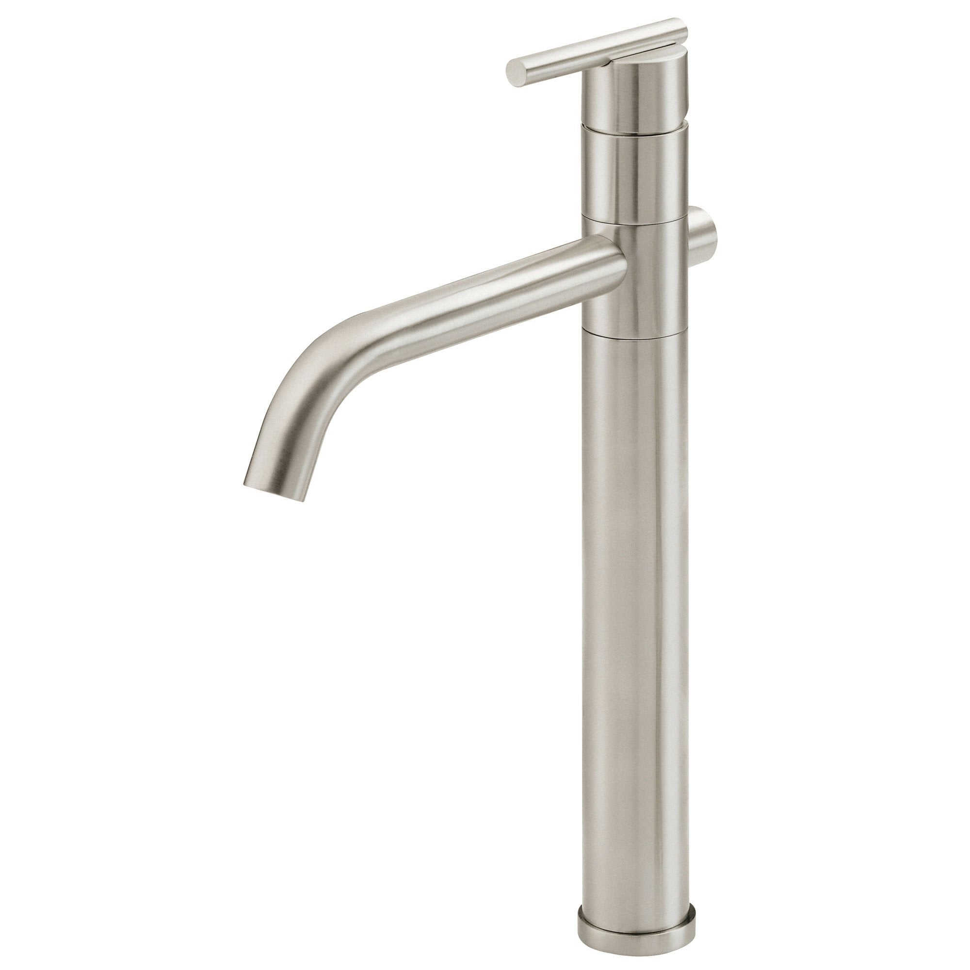 Danze Parma Brushed Nickel Single Handle Vessel Sink Faucet with Grid Drain - Modern Bathroom Vanity Faucet for Powder Room, Guest Bath & Luxury Home Decor