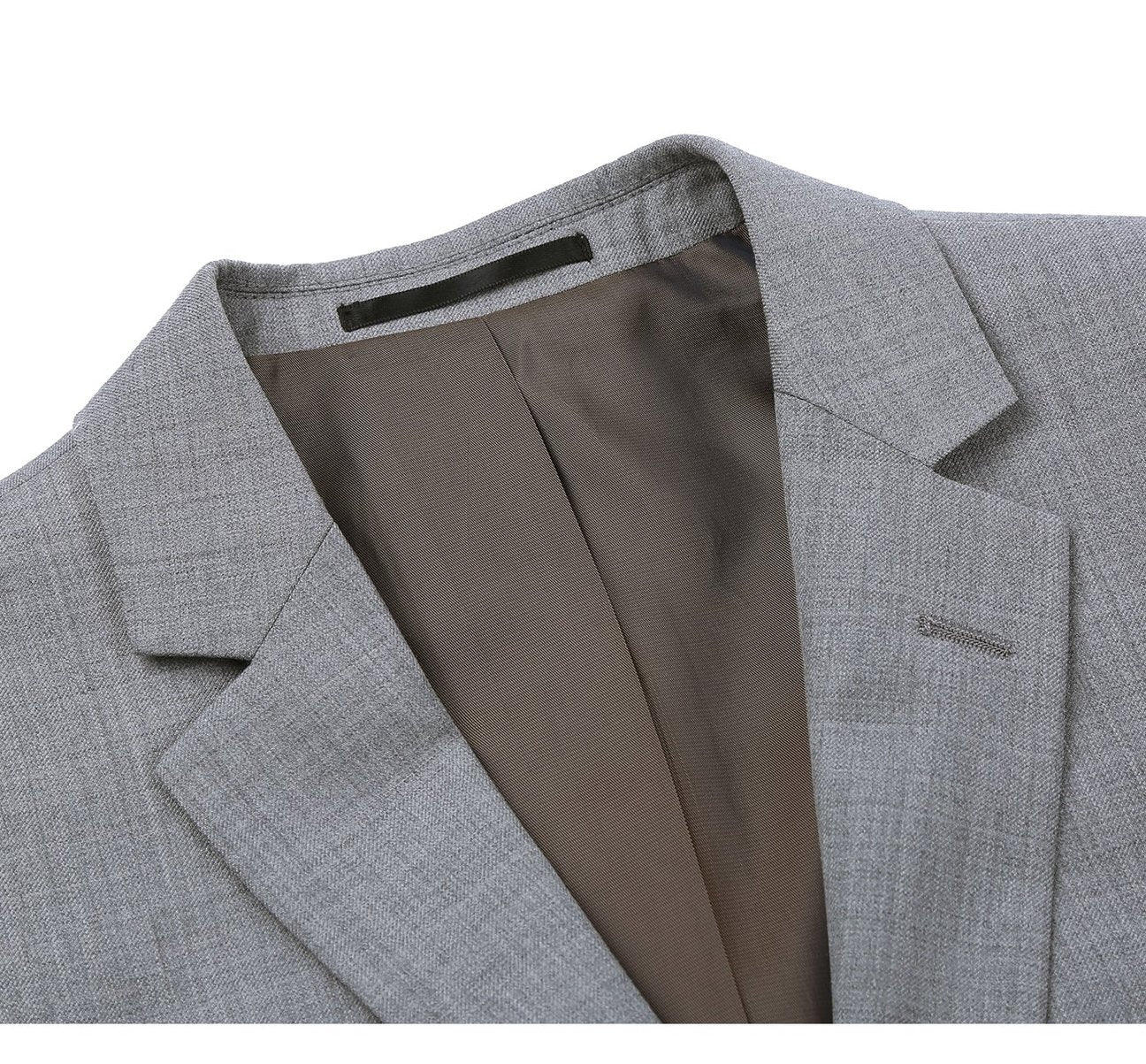 Alessandro Vitello by Renoir Grey 2-Piece Slim Fit Notch Lapel Wool Suit - Premium Business Attire for Weddings, Interviews & Formal Events (Style 5085)
